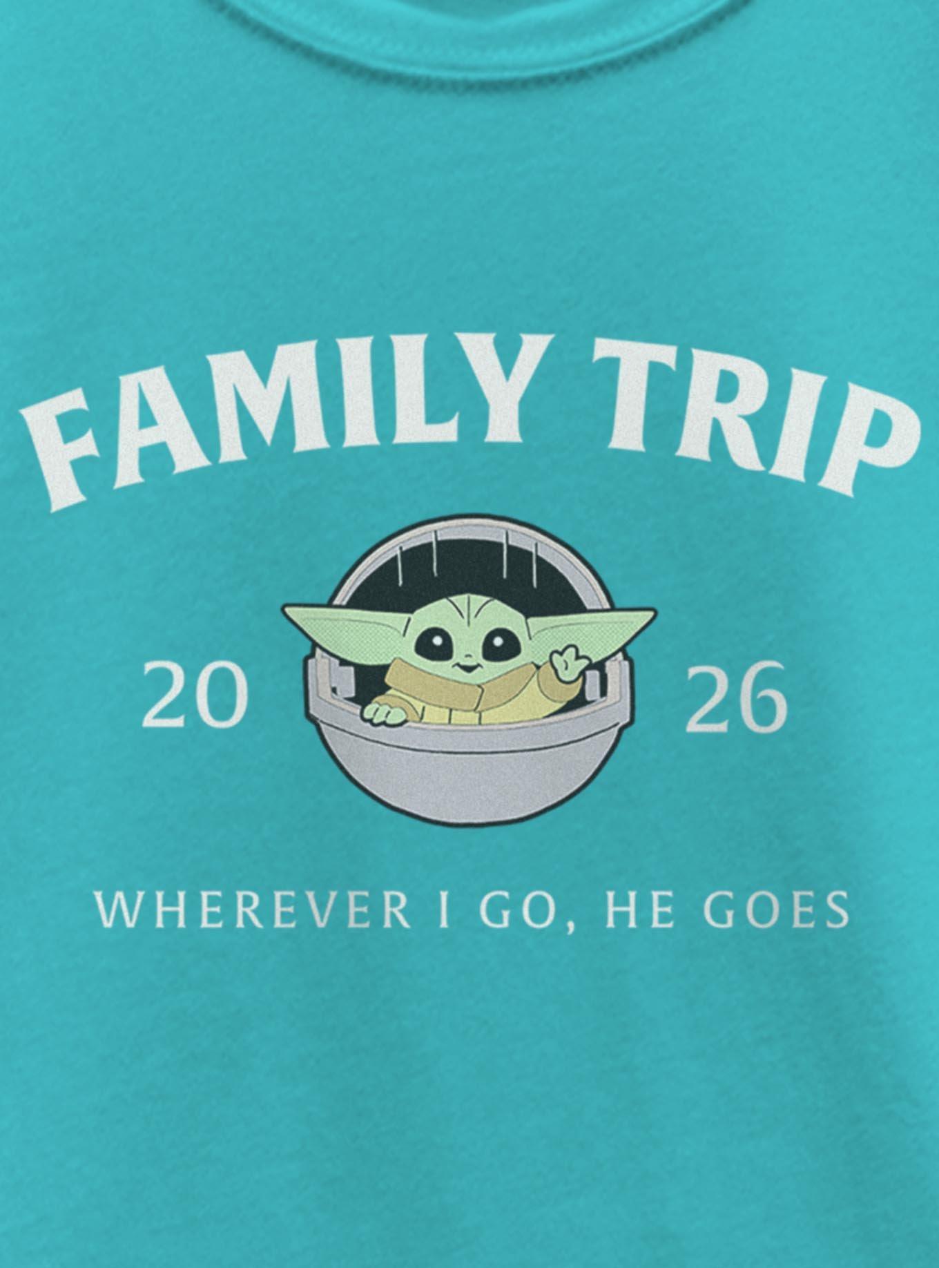 Star Wars The Mandalorian Family Trip 2026 Wherever I Go He Goes Grogu Youth Girls T-Shirt, , hi-res