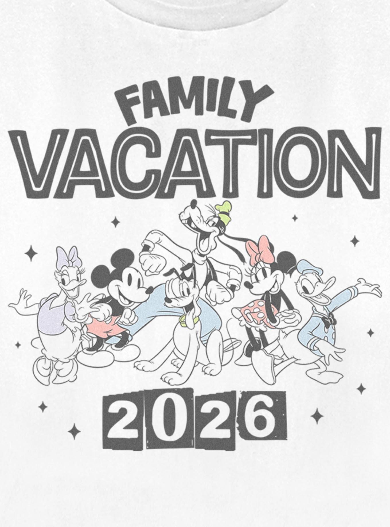 Disney Mickey Mouse & Friends Family Vacation 2026 Stars Womens T-Shirt, , hi-res
