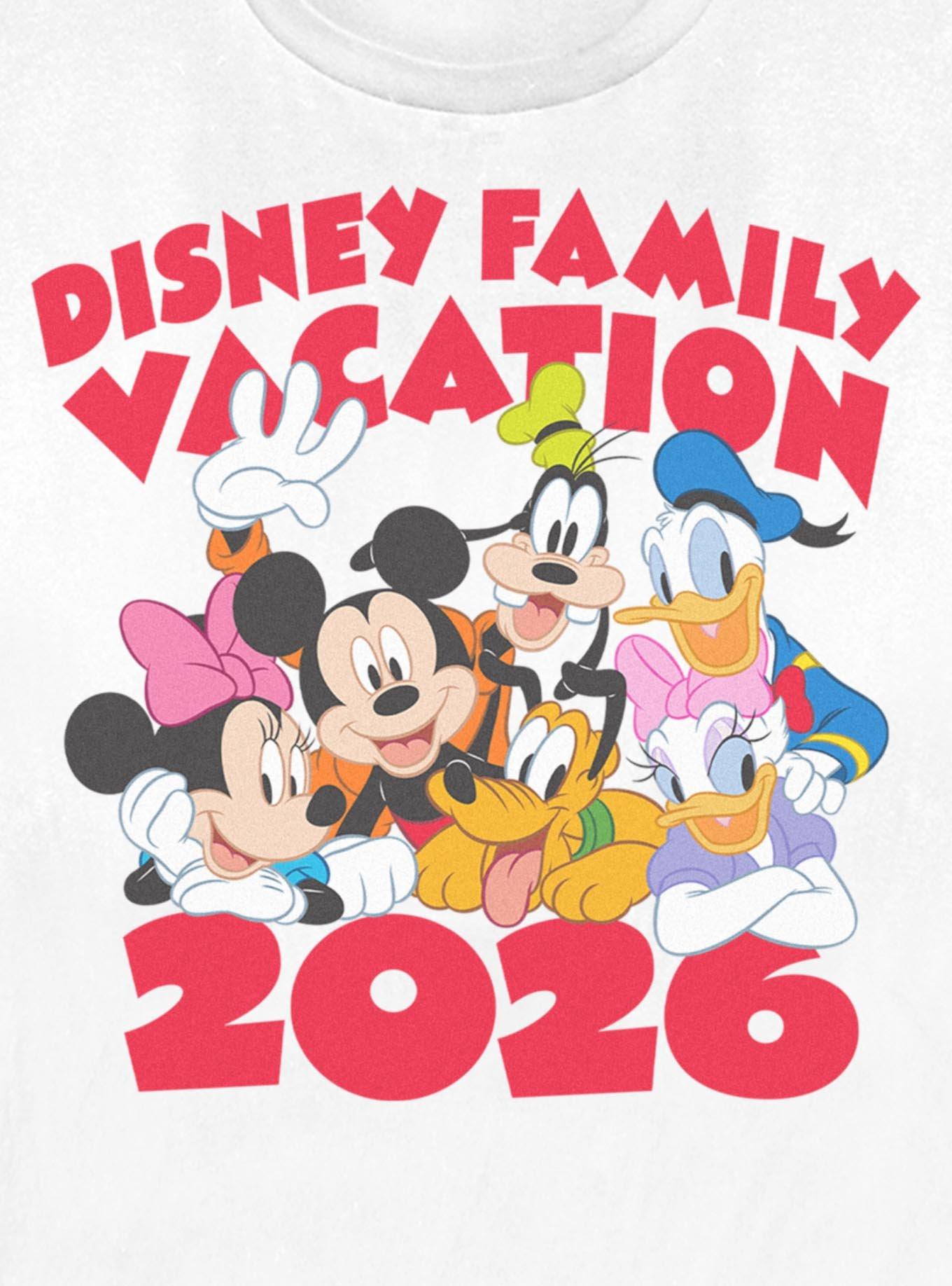 Disney Mickey Mouse & Friends Family Vacation 2026 Together Womens T-Shirt