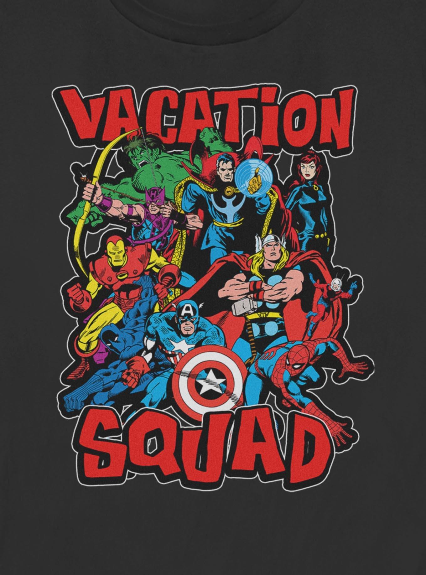 Marvel Avengers Vacation Squad Fighting Stance Womens T-Shirt, , hi-res