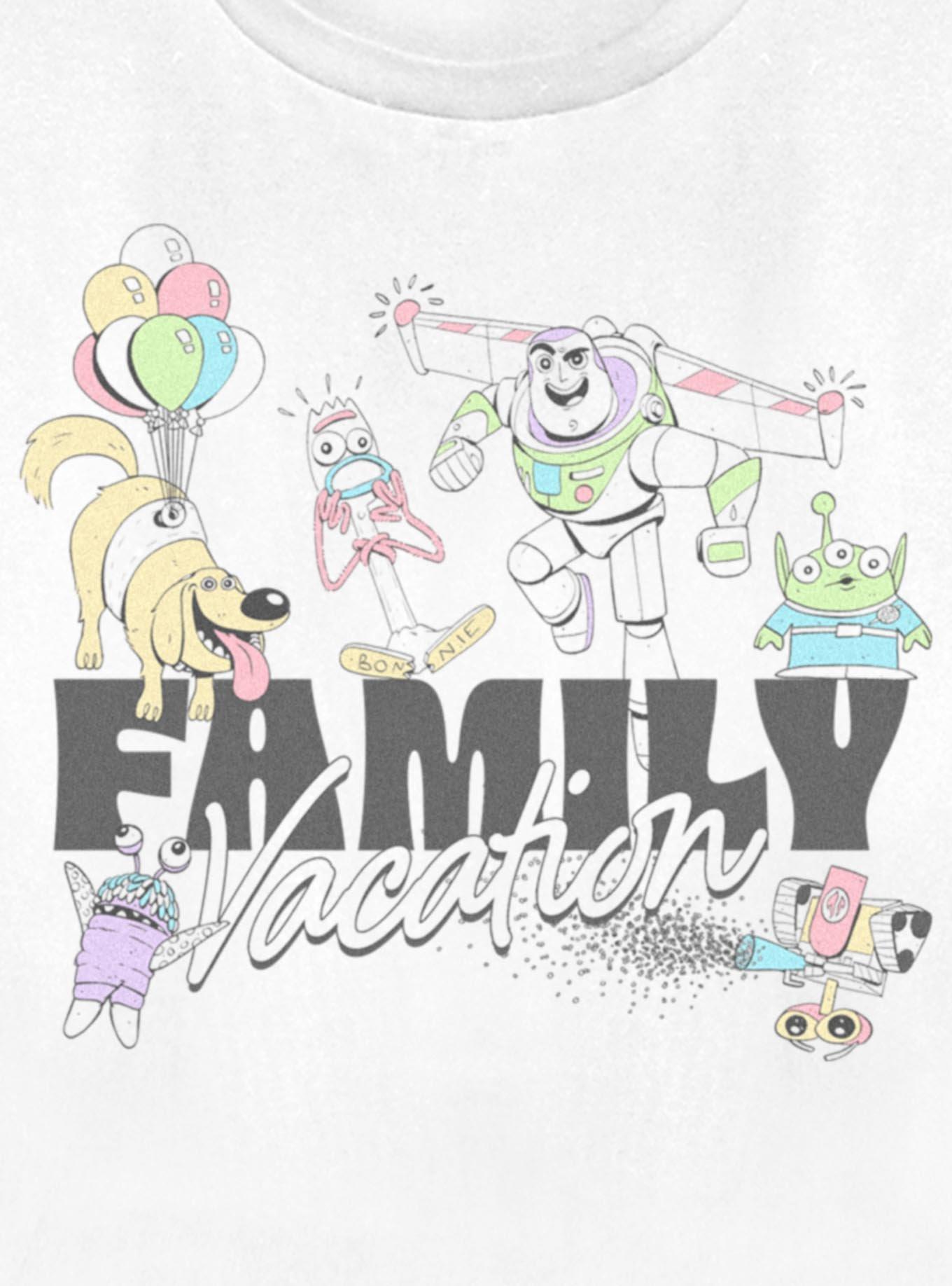 Disney Pixar Family Vacation Characters Womens T-Shirt, WHITE, alternate - view 2