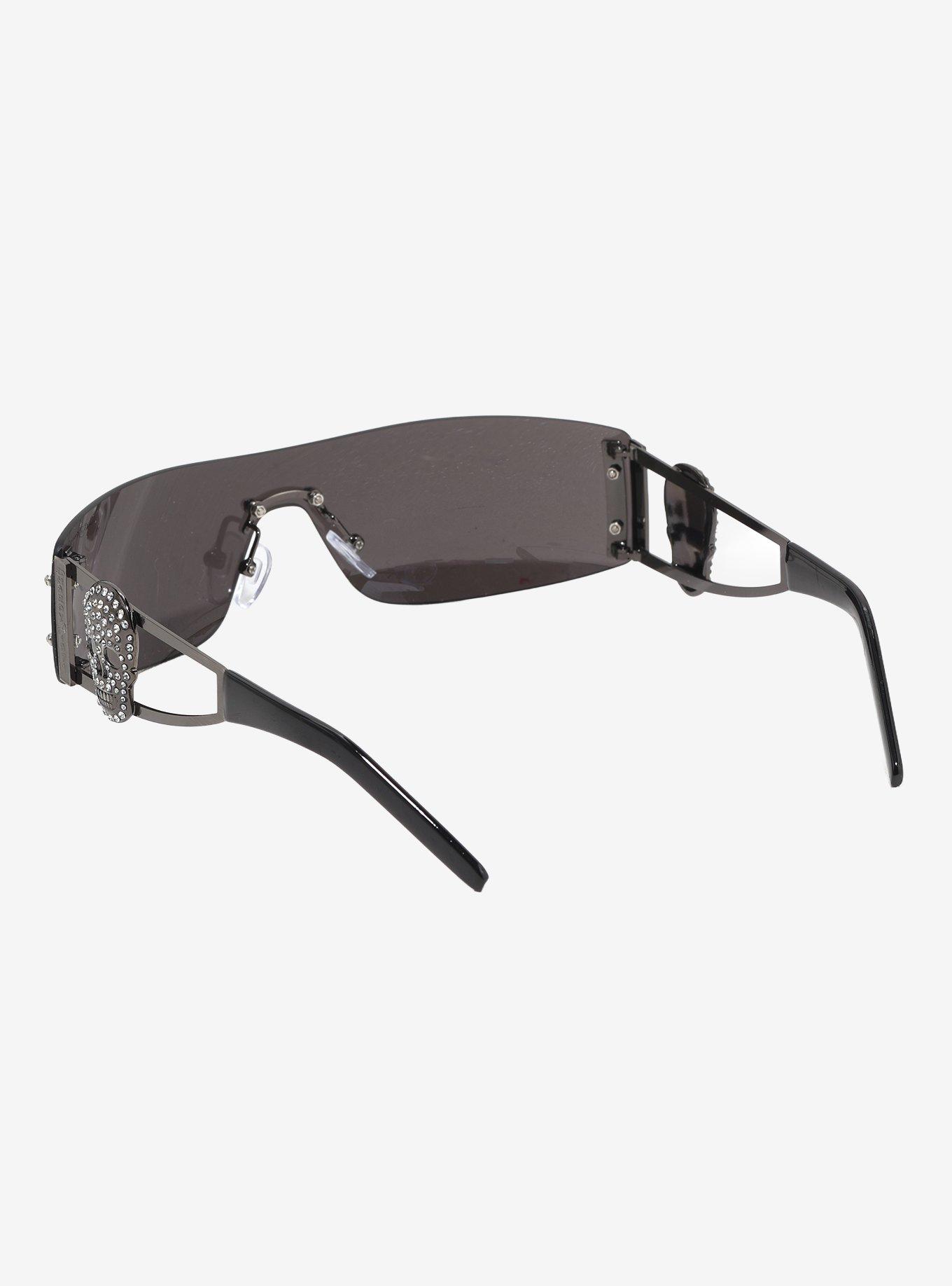 Ed Hardy Rhinestone Skull Sunglasses, , hi-res