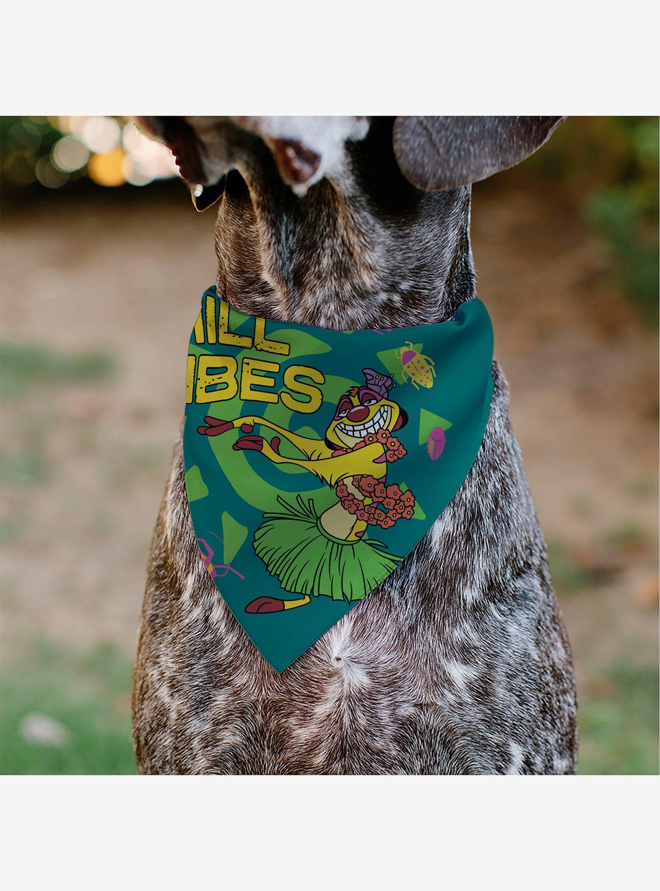 Disney The Lion King Timon Chill Vibes Hula Pose Slip On Collar Pet Bandana - Bandana Only, , alternate