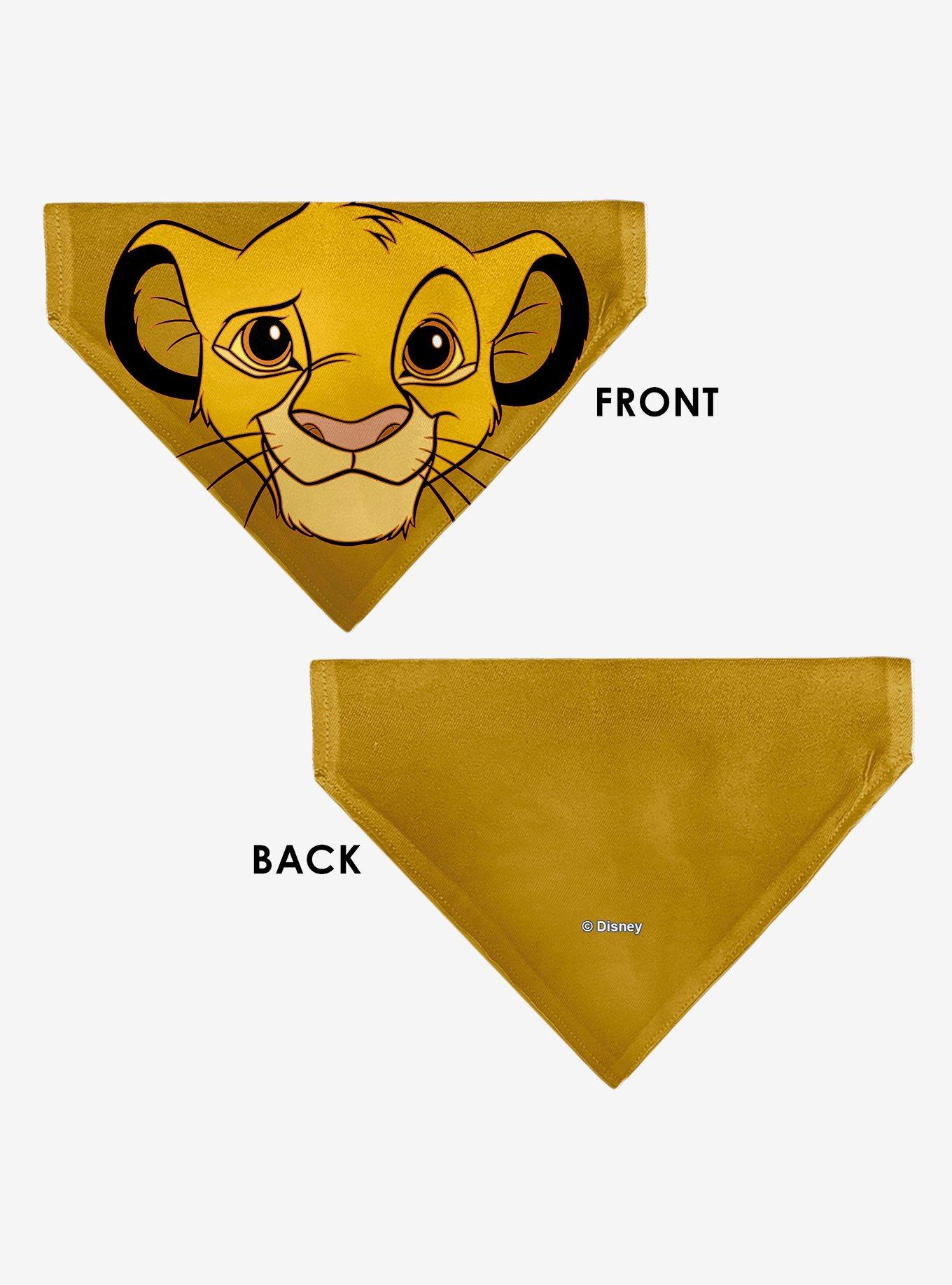Disney Lion King Young Simba Face Close Up Slip On Collar Pet Bandana - Bandana Only, , alternate