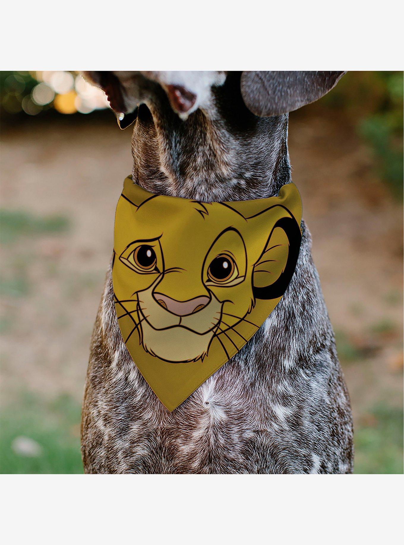 Disney Lion King Young Simba Face Close Up Slip On Collar Pet Bandana - Bandana Only, , alternate