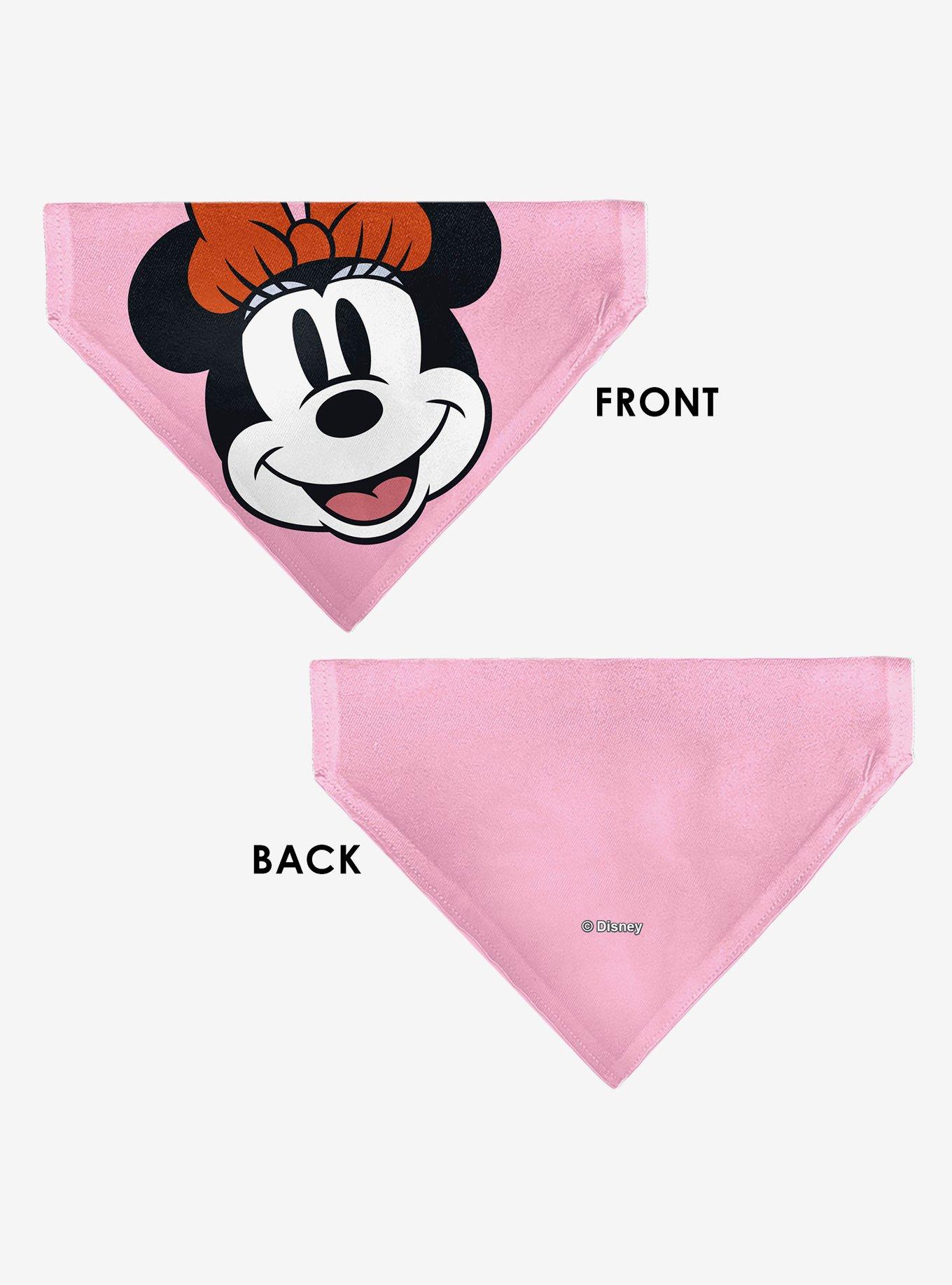 Disney Minnie Mouse Smiling Face Close Up Slip On Collar Pet Bandana - Bandana Only, , alternate