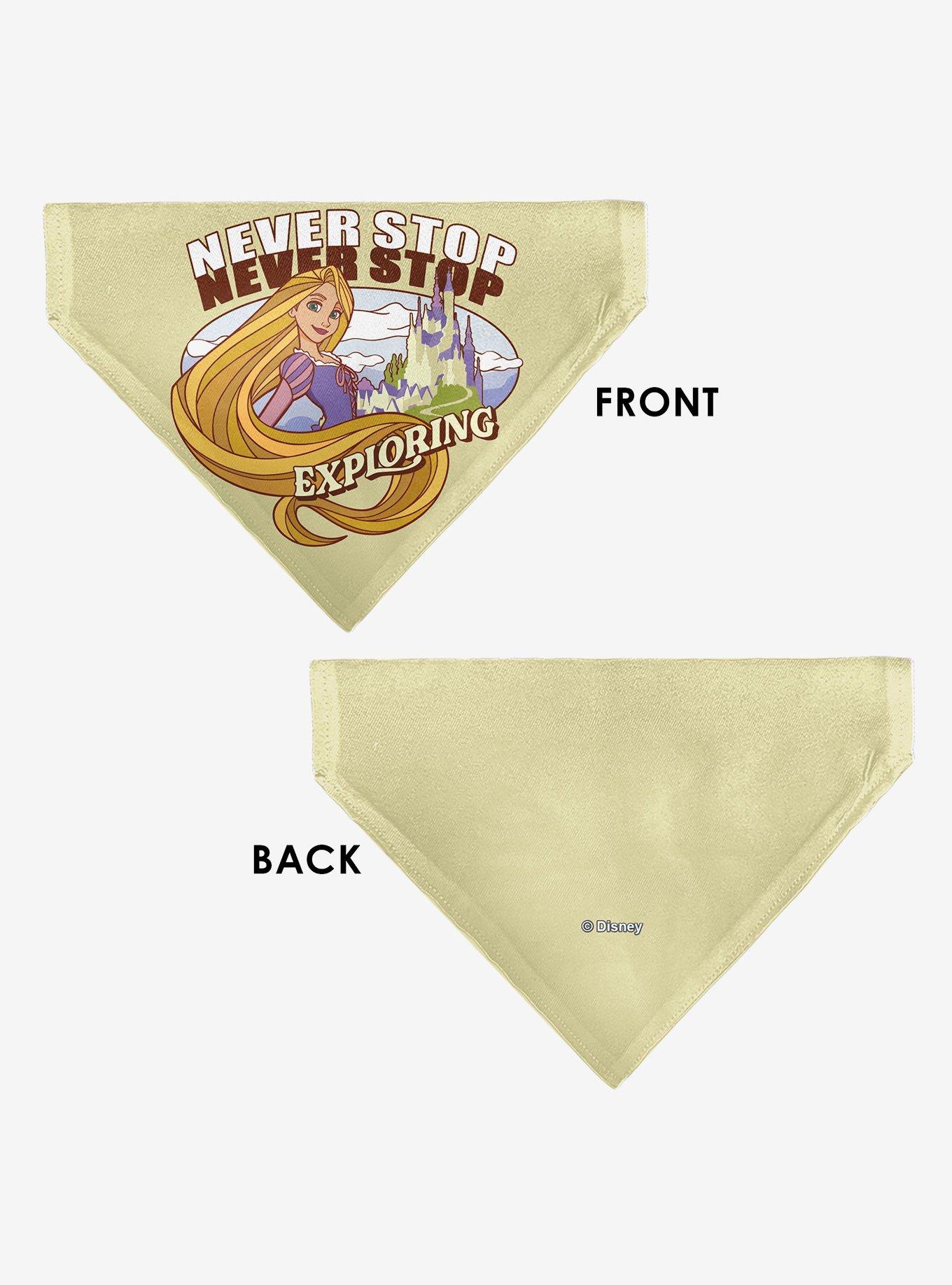 Disney Rapunzel Never Stop Exploring Castle Pose Slip On Collar Pet Bandana - Bandana Only, , alternate