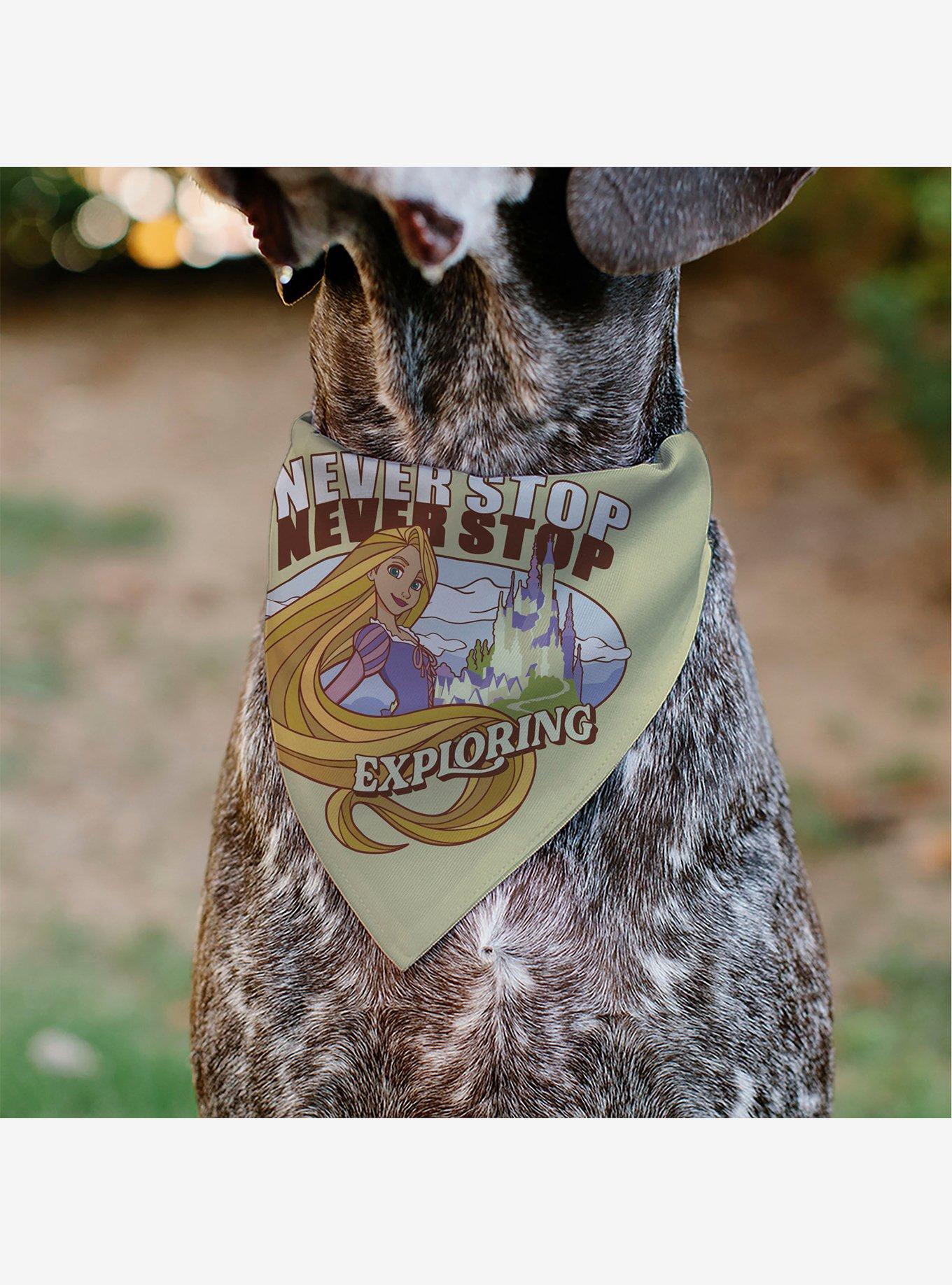 Disney Rapunzel Never Stop Exploring Castle Pose Slip On Collar Pet Bandana - Bandana Only, , alternate