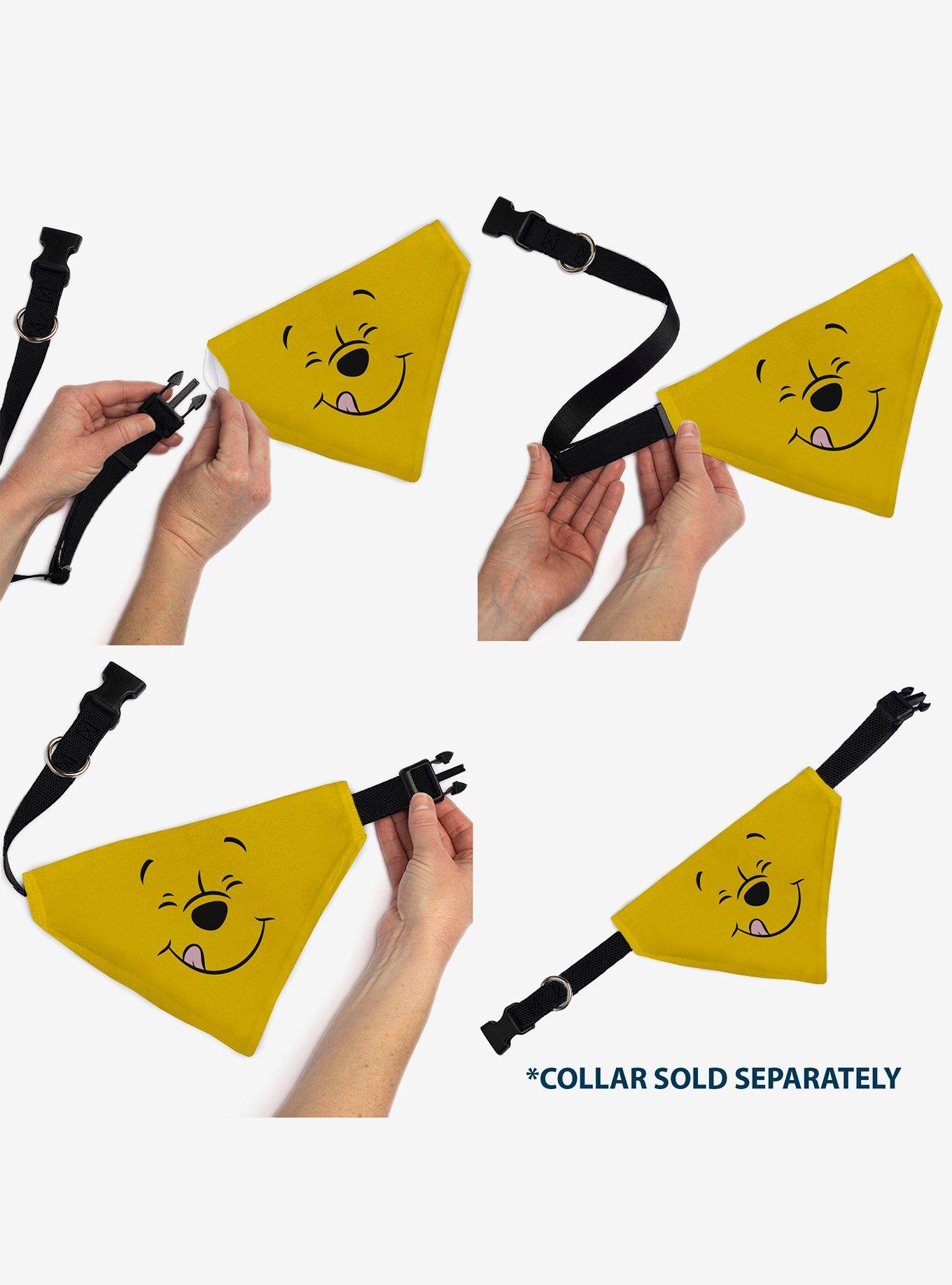 Disney Winnie the Pooh Winking Smiling Face Golden Slip On Collar Pet Bandana - Bandana Only, , alternate - view 5