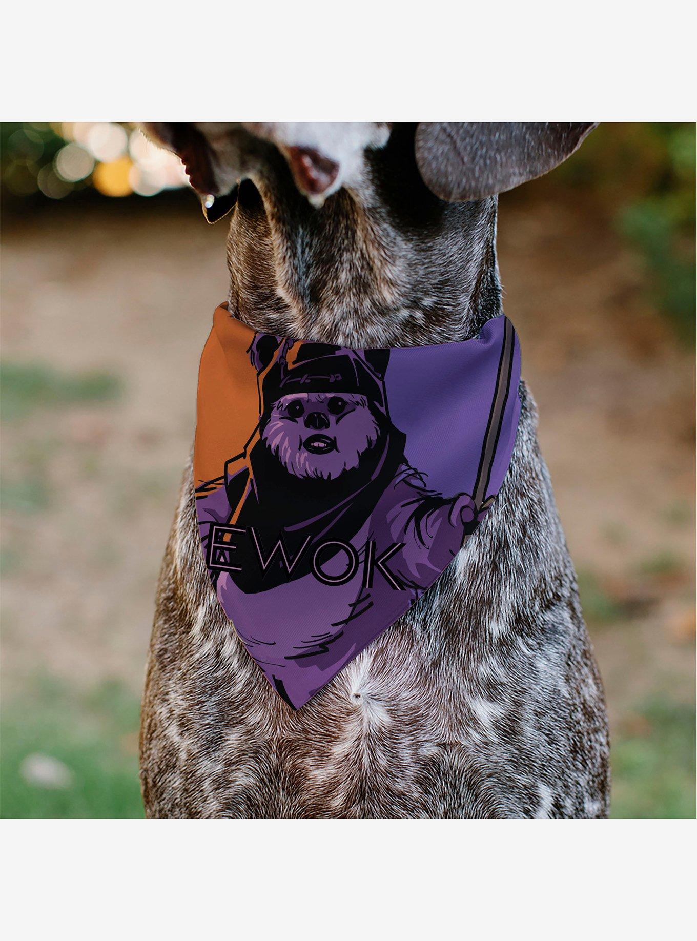 Star Wars Ewok Text and Wicket Pop Art Slip On Collar Pet Bandana - Bandana Only, , alternate