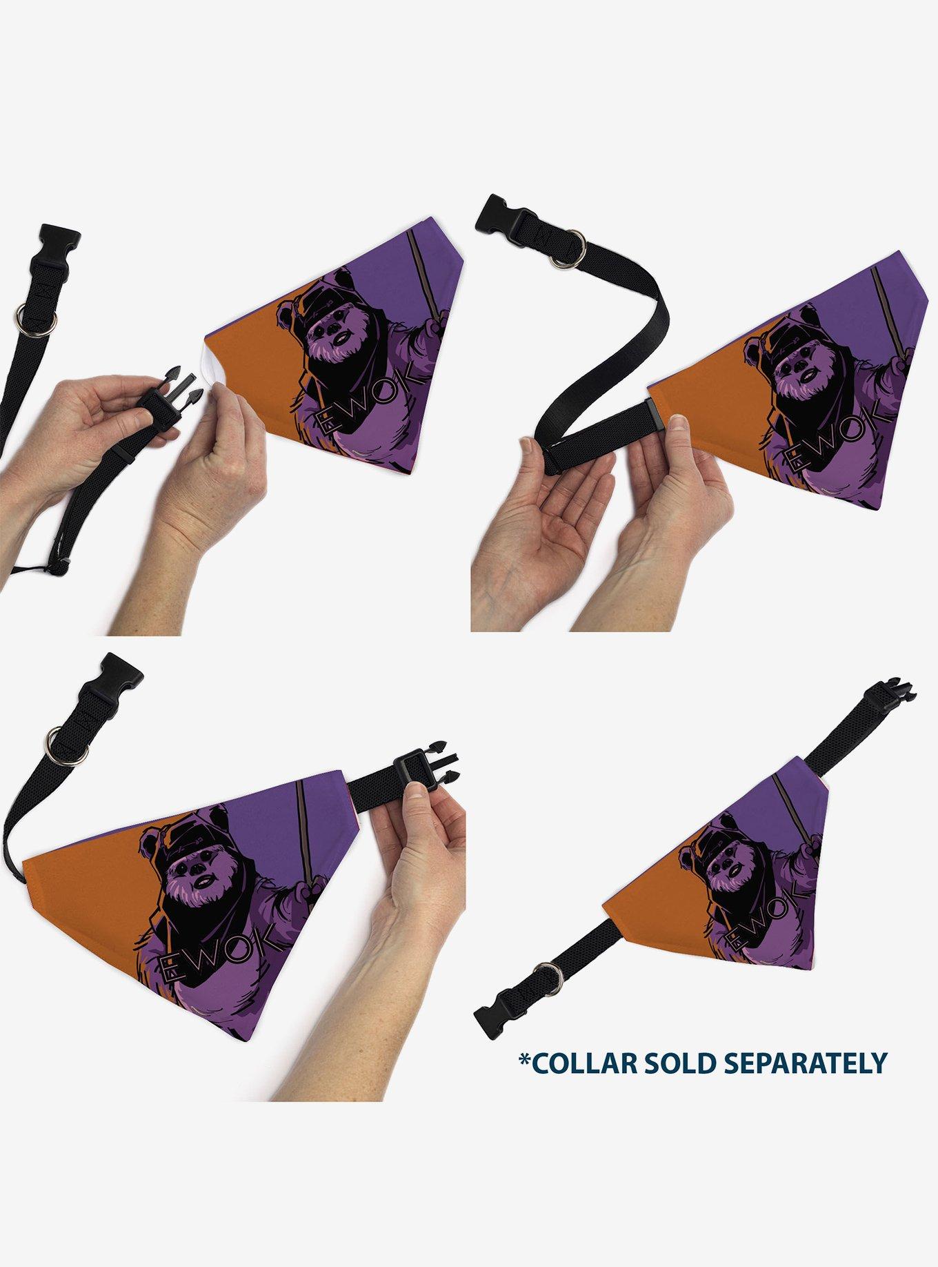 Star Wars Ewok Text and Wicket Pop Art Slip On Collar Pet Bandana - Bandana Only, , alternate
