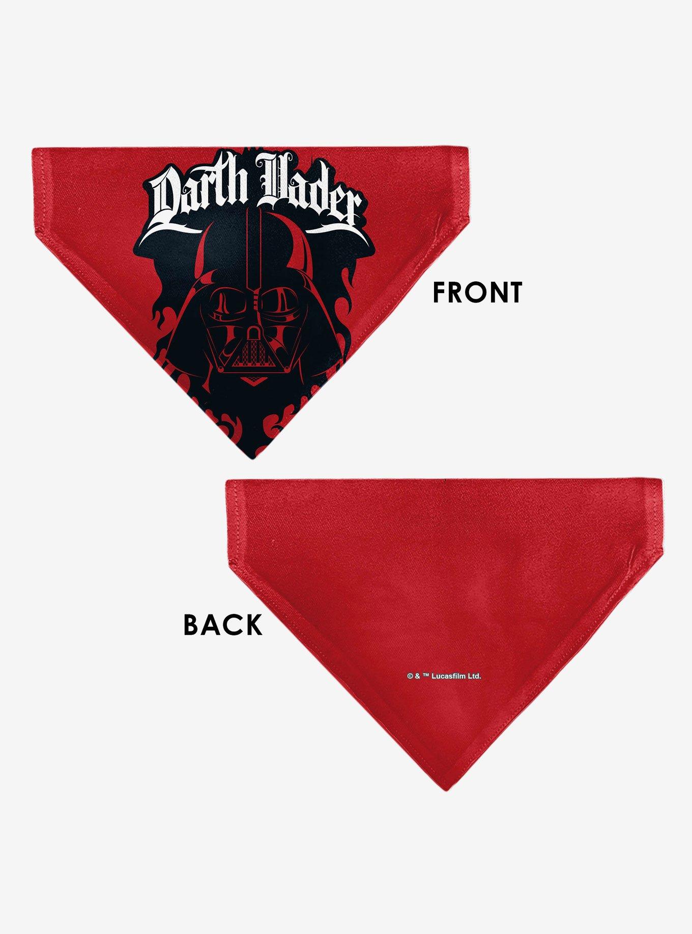 Star Wars Darth Vader Face and Text Flame Slip On Collar Pet Bandana - Bandana Only, , alternate