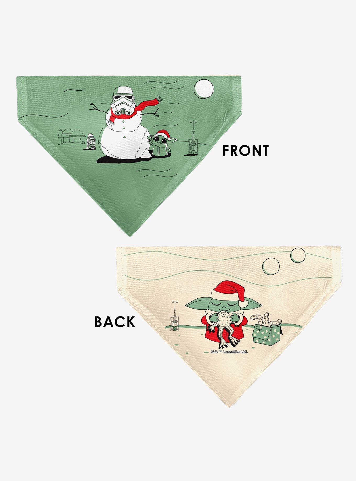 Star Wars Holiday Grogu Baby Yoga Santa Claus Scenes Slip On Collar Pet Bandana - Bandana Only, , alternate