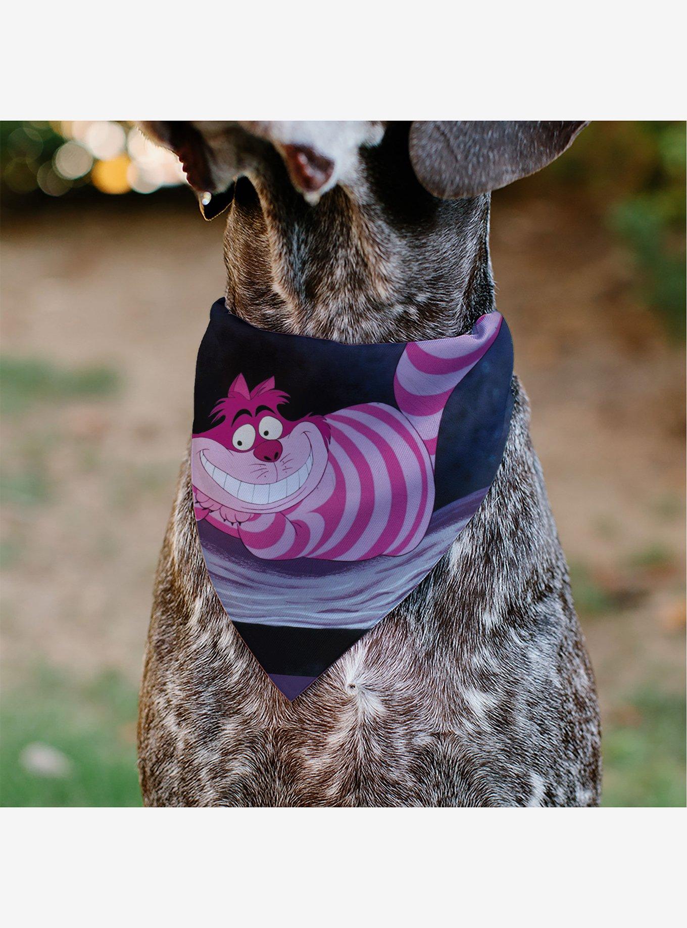 Disney Alice in Wonderland Cheshire Cat Smiling Pose Slip On Collar Pet Bandana - Bandana Only, , alternate