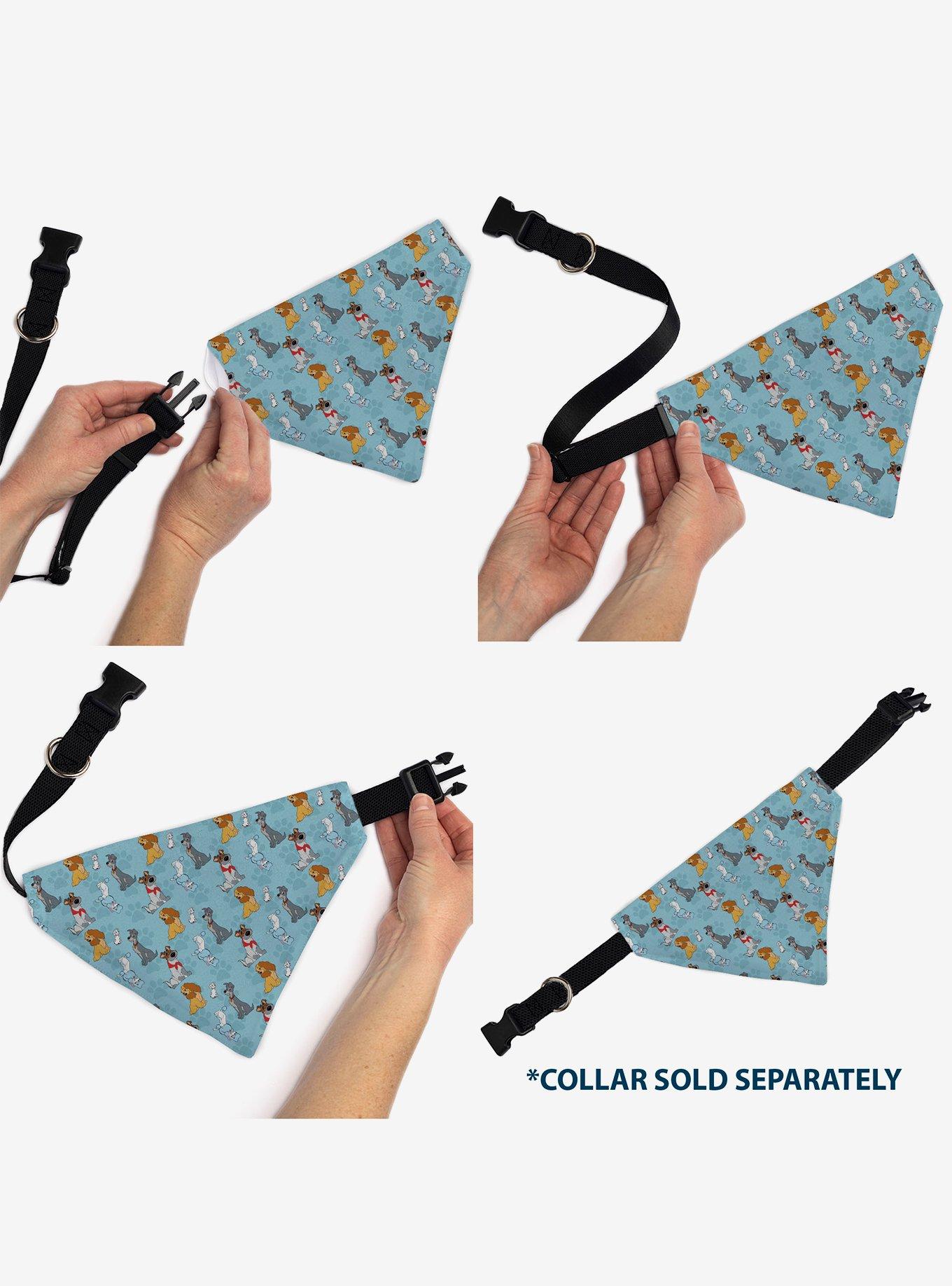 Disney Dogs Group Collage Paws Slip On Collar Pet Bandana - Bandana Only, , alternate - view 6