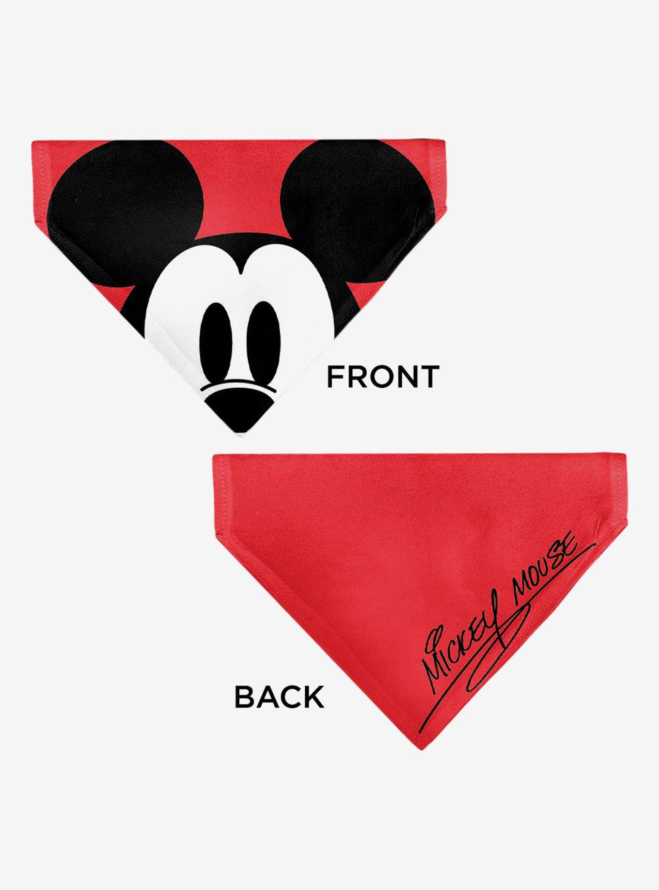 Disney Mickey Mouse Face Character Close Up Slip On Collar Pet Bandana - Bandana Only, , alternate