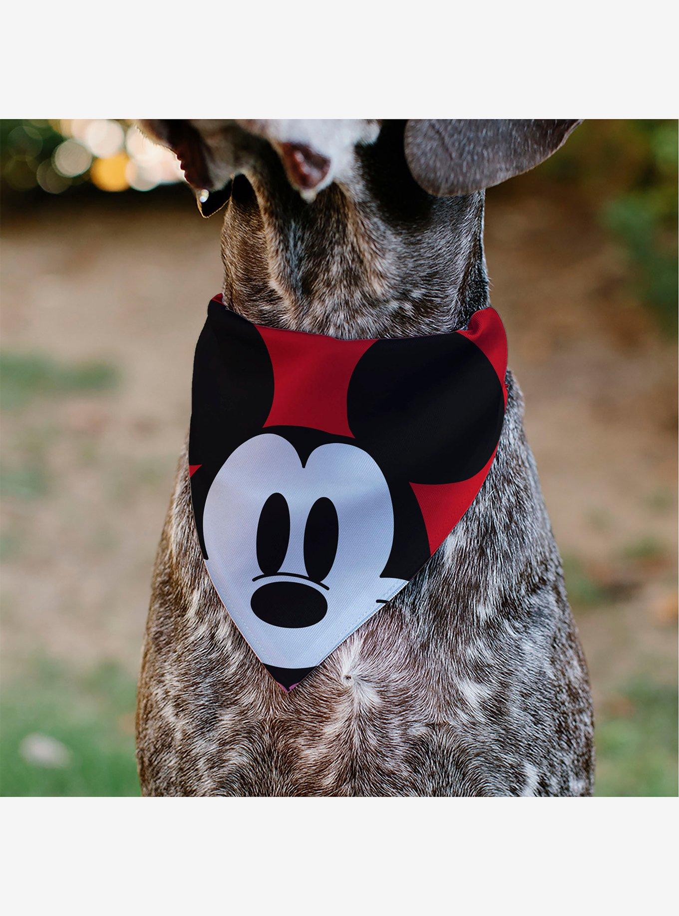 Disney Mickey Mouse Face Character Close Up Slip On Collar Pet Bandana - Bandana Only, , alternate
