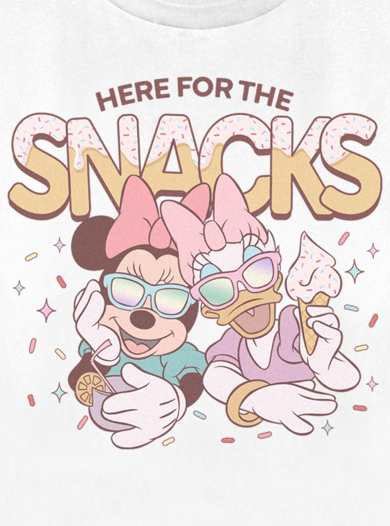 Disney Minnie Mouse & Daisy Duck Here For The Snacks Womens T-Shirt, , hi-res