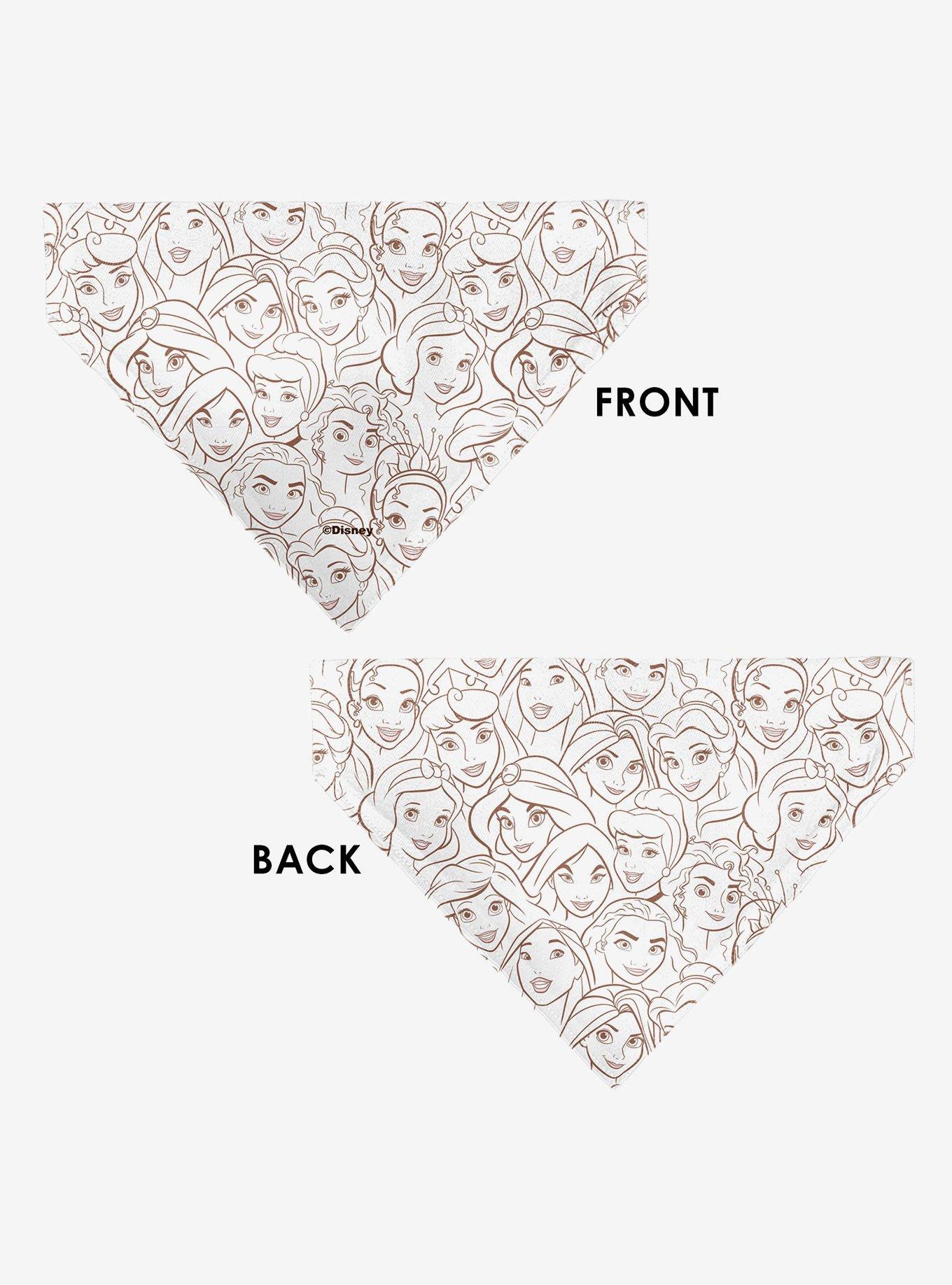 Disney Princess Faces Stacked Slip On Collar Pet Bandana - Bandana Only