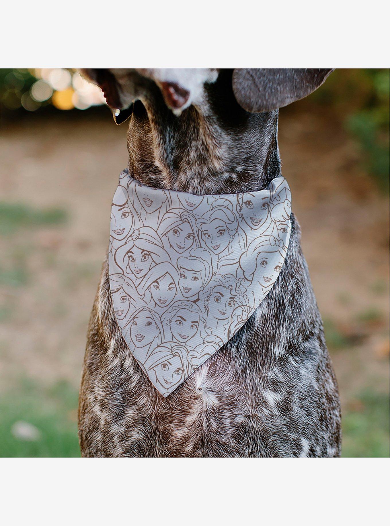 Disney Princess Faces Stacked Slip On Collar Pet Bandana - Bandana Only, , alternate