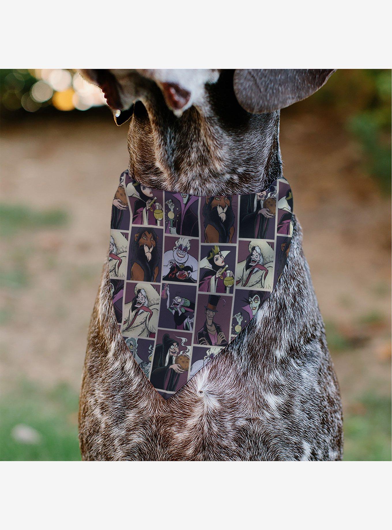 Disney Villains Pose Blocks Slip On Collar Pet Bandana - Bandana Only, , alternate