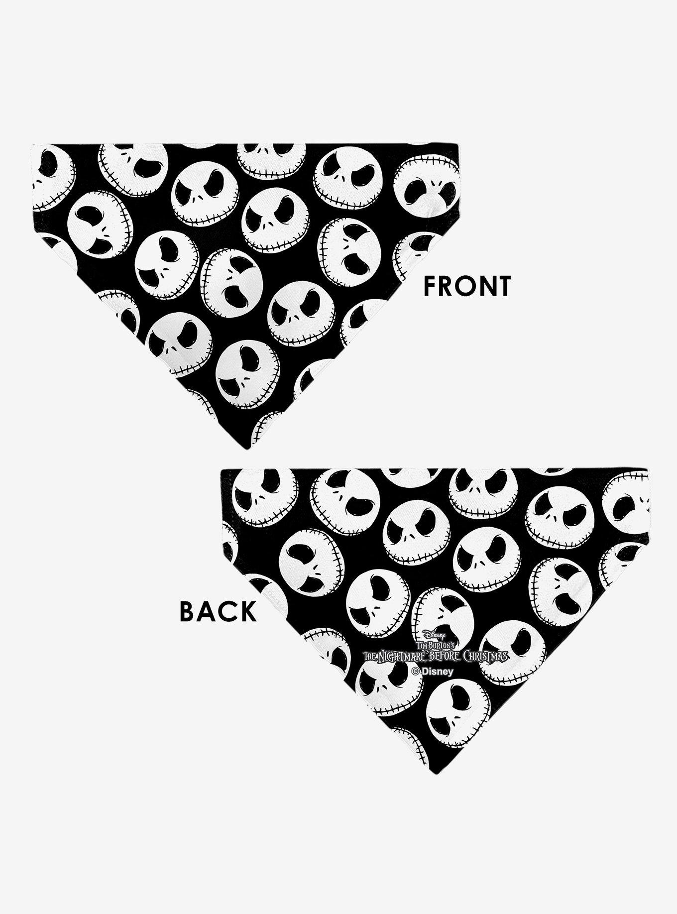 Disney Nightmare Before Christmas Jack Expressions Scattered Slip On Collar Pet Bandana - Bandana Only, , alternate