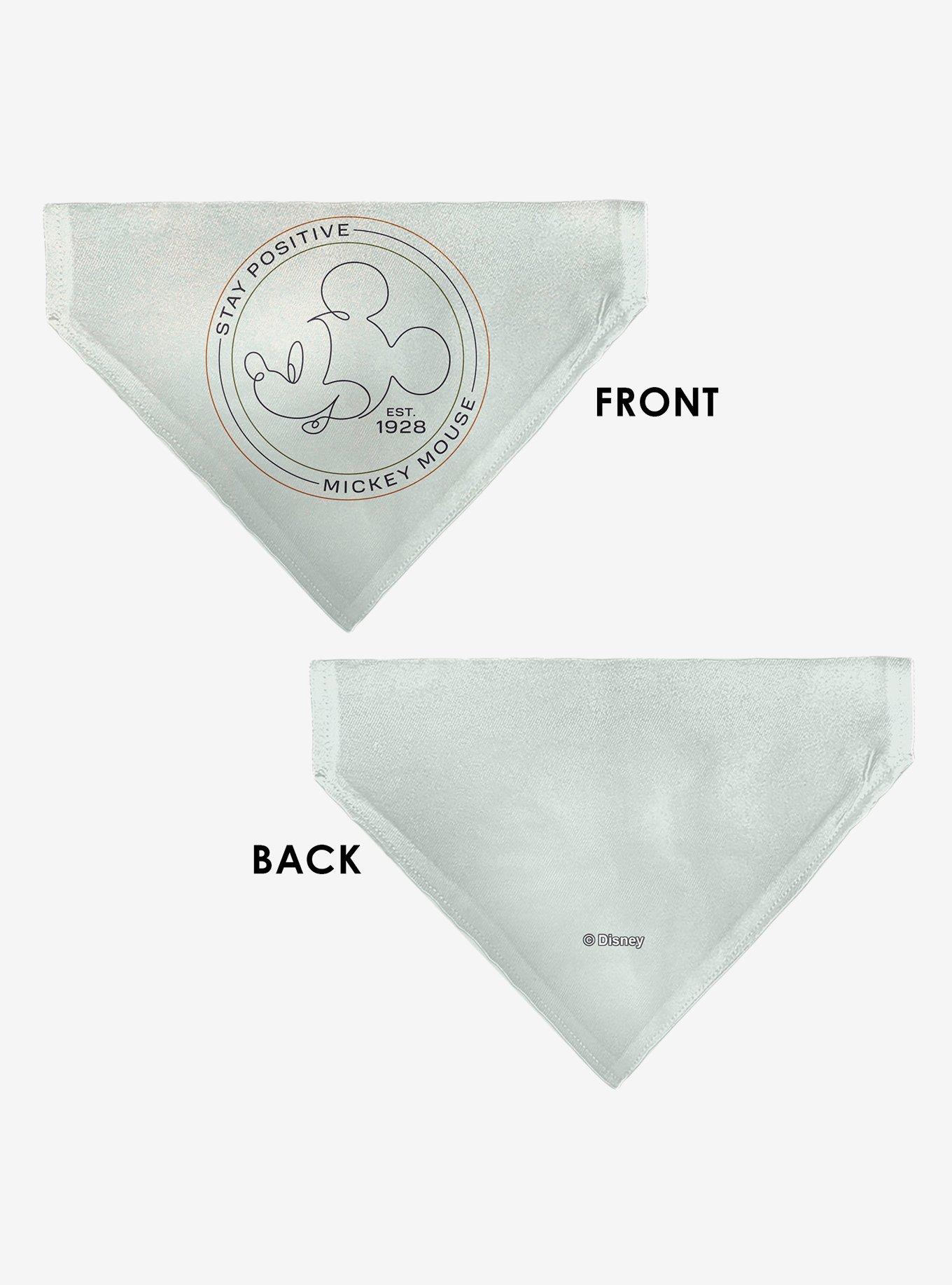 Disney Mickey Mouse Stay Positive Line Slip On Collar Pet Bandana - Bandana Only