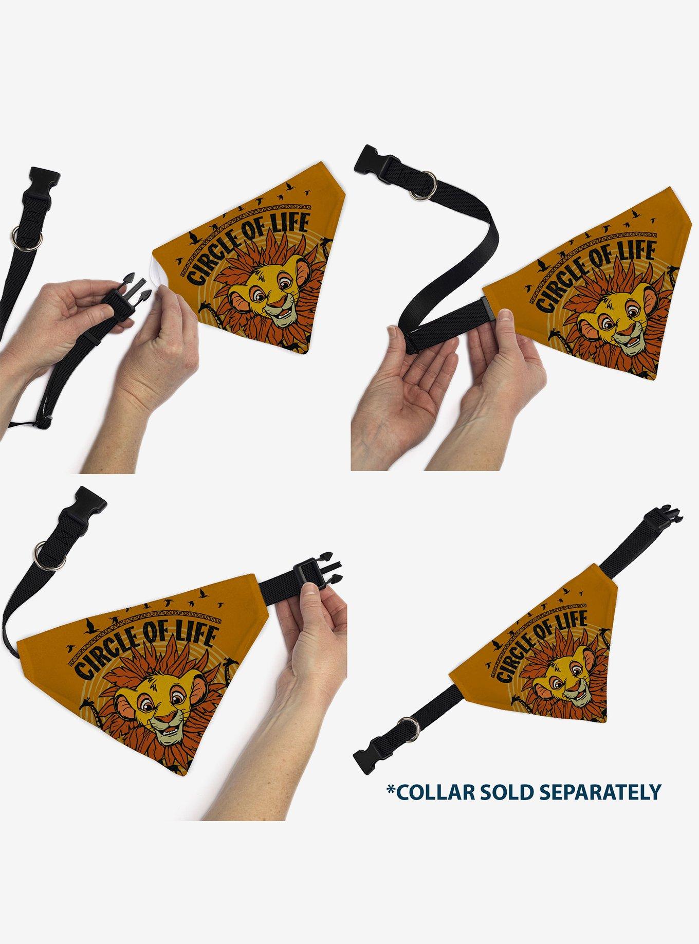 Disney The Lion King Young Simba Circle of Life Pose Slip On Collar Pet Bandana - Bandana Only