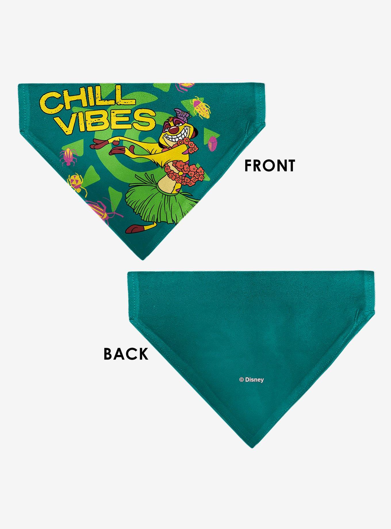 Disney The Lion King Timon Chill Vibes Hula Pose Slip On Collar Pet Bandana - Bandana Only