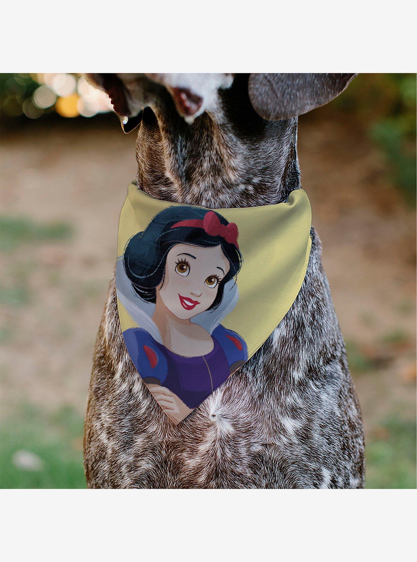 Disney Snow White Smiling Face Pose Slip On Collar Pet Bandana - Bandana Only, , alternate