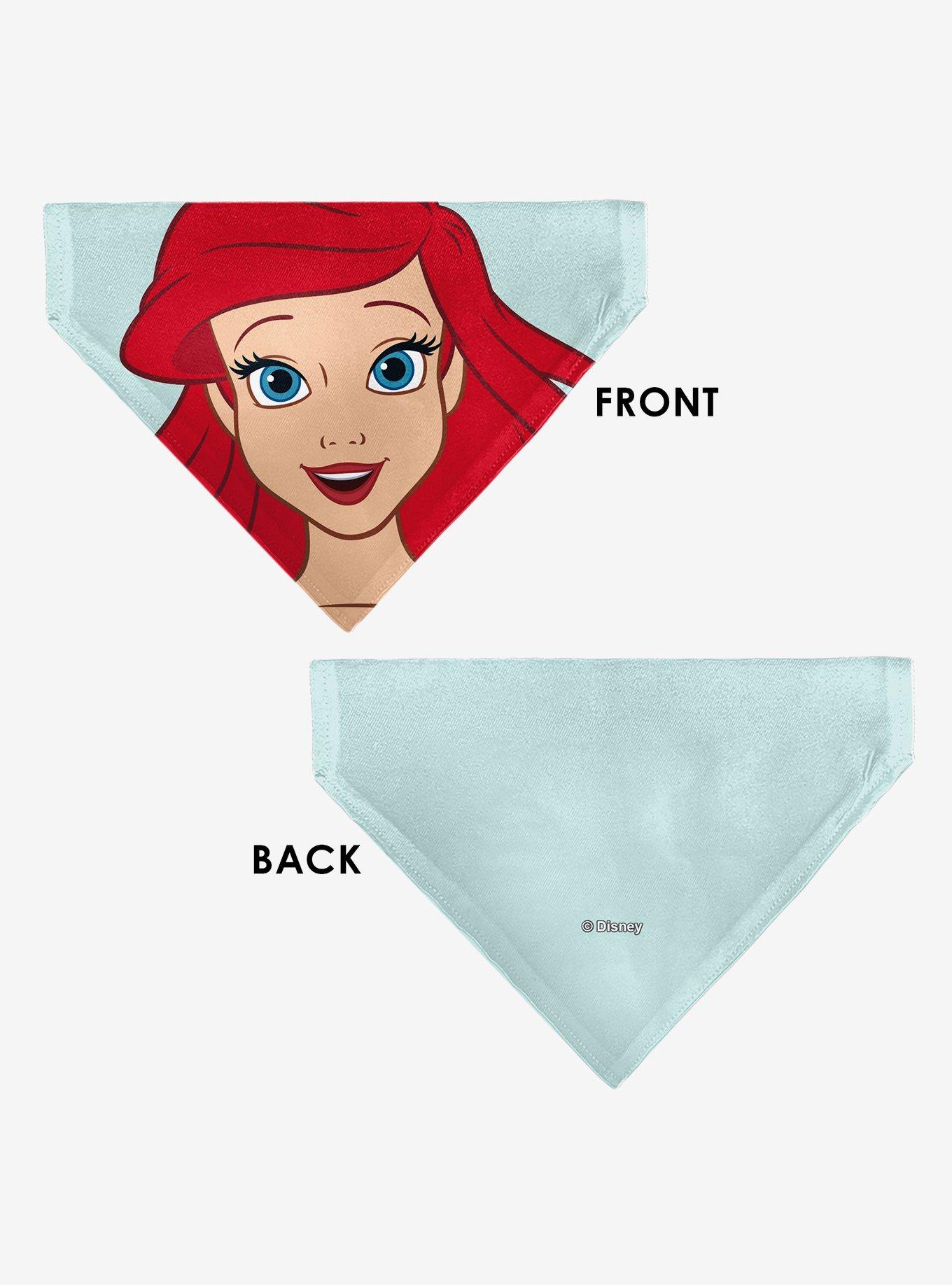Disney The Little Mermaid Ariel Face Close Up Light Slip On Collar Pet Bandana - Bandana Only