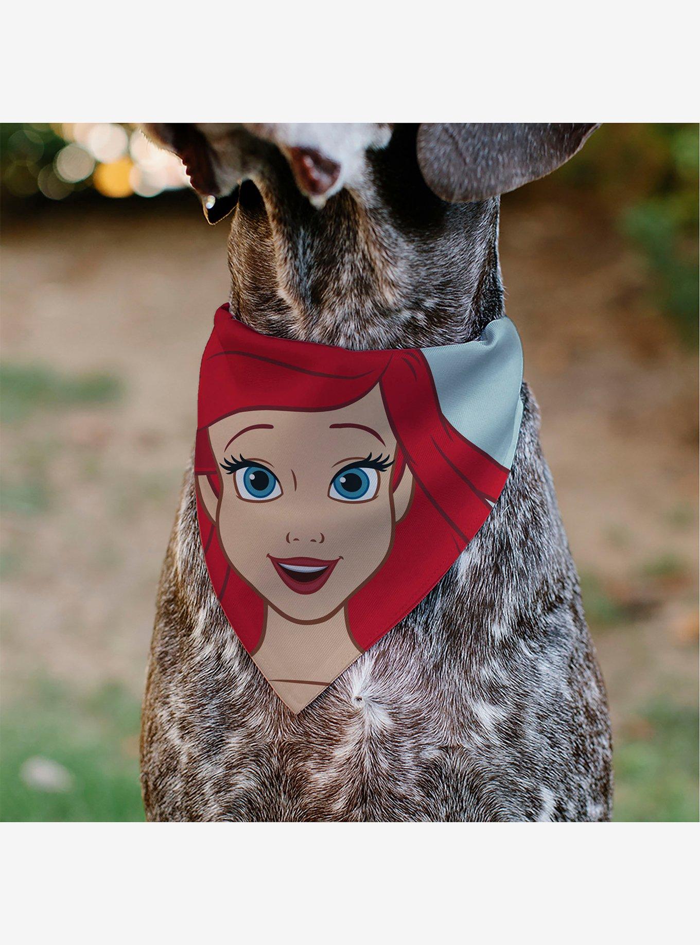 Disney The Little Mermaid Ariel Face Close Up Light Slip On Collar Pet Bandana - Bandana Only