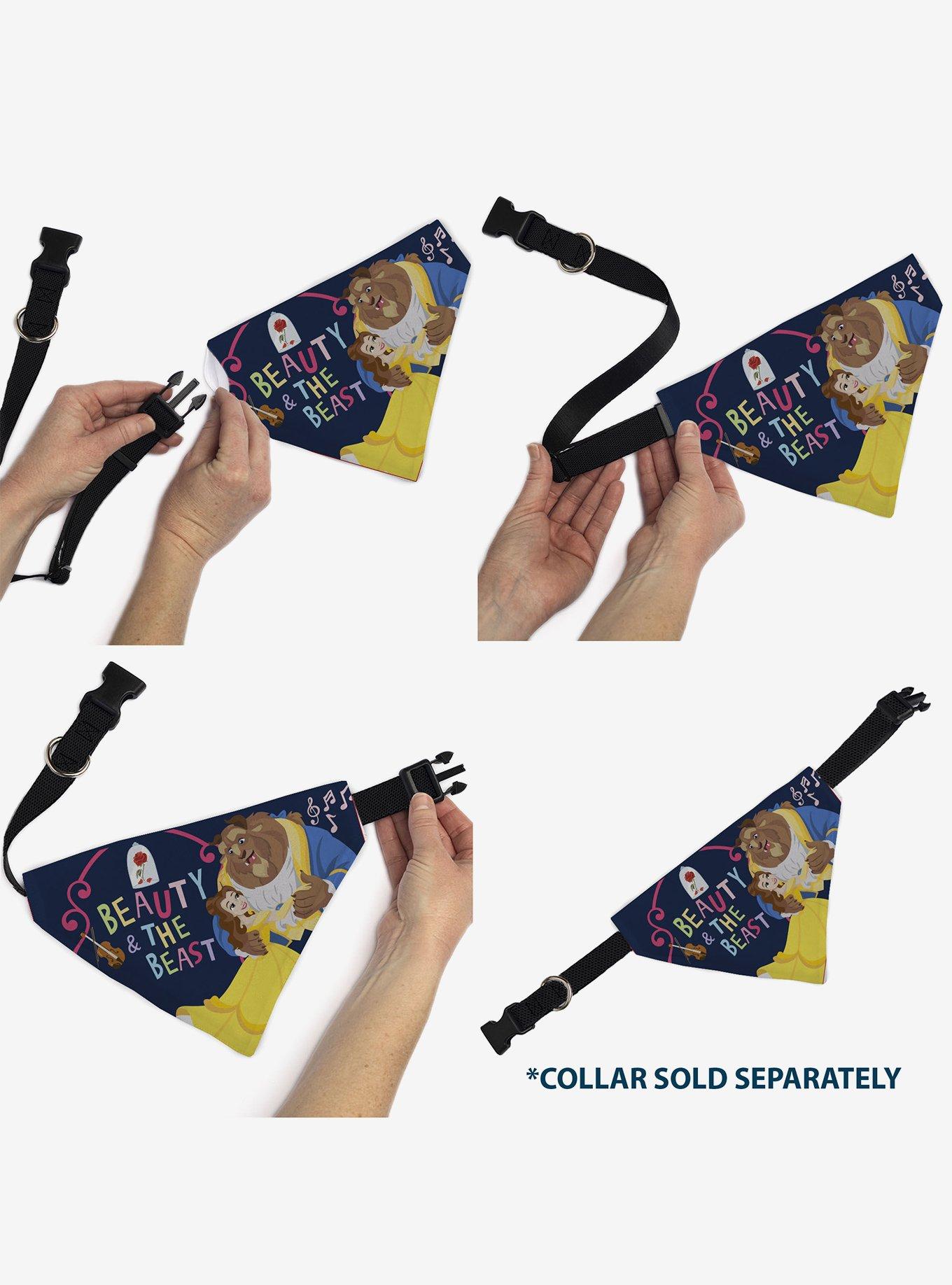 Disney Beauty and the Beast Belle Dancing Pose Slip On Collar Pet Bandana - Bandana Only, , alternate