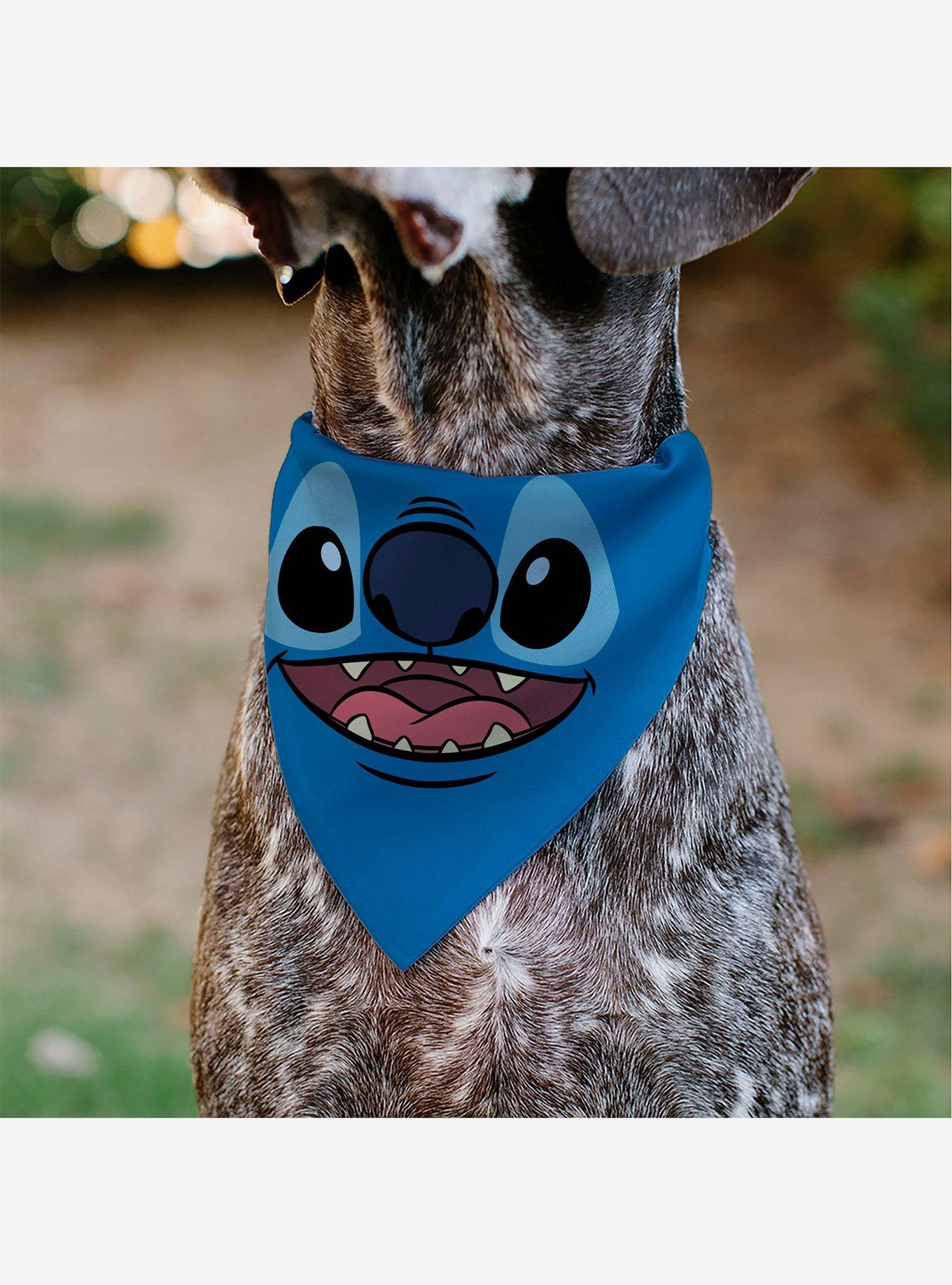 Disney Stitch Smiling Face Character Close Up Slip On Collar Pet Bandana - Bandana Only