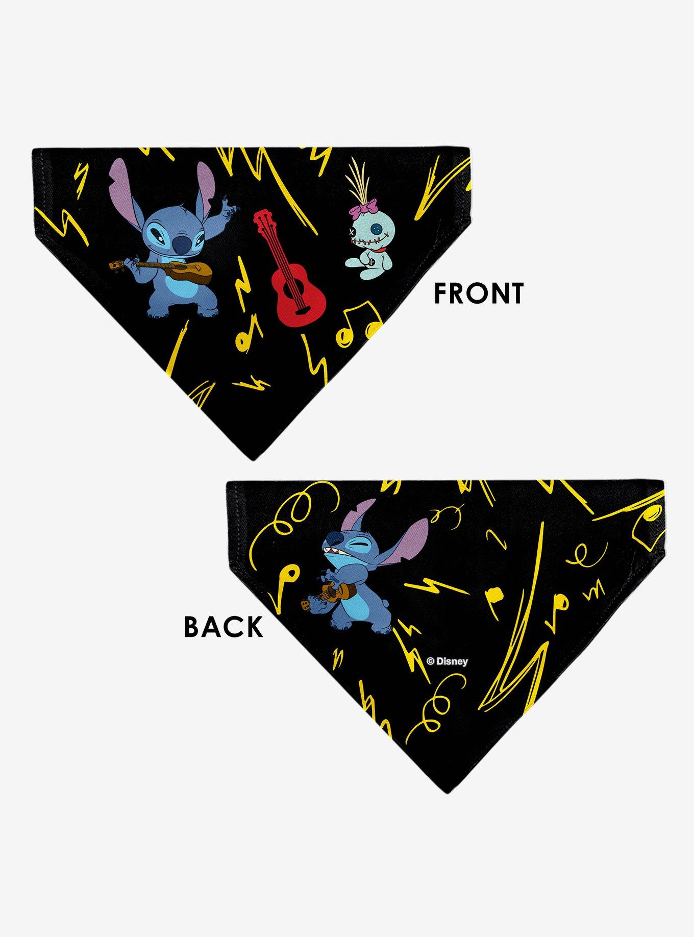 Disney Stitch and Scrump Ukulele Jam Pose Slip On Collar Pet Bandana - Bandana Only, , alternate