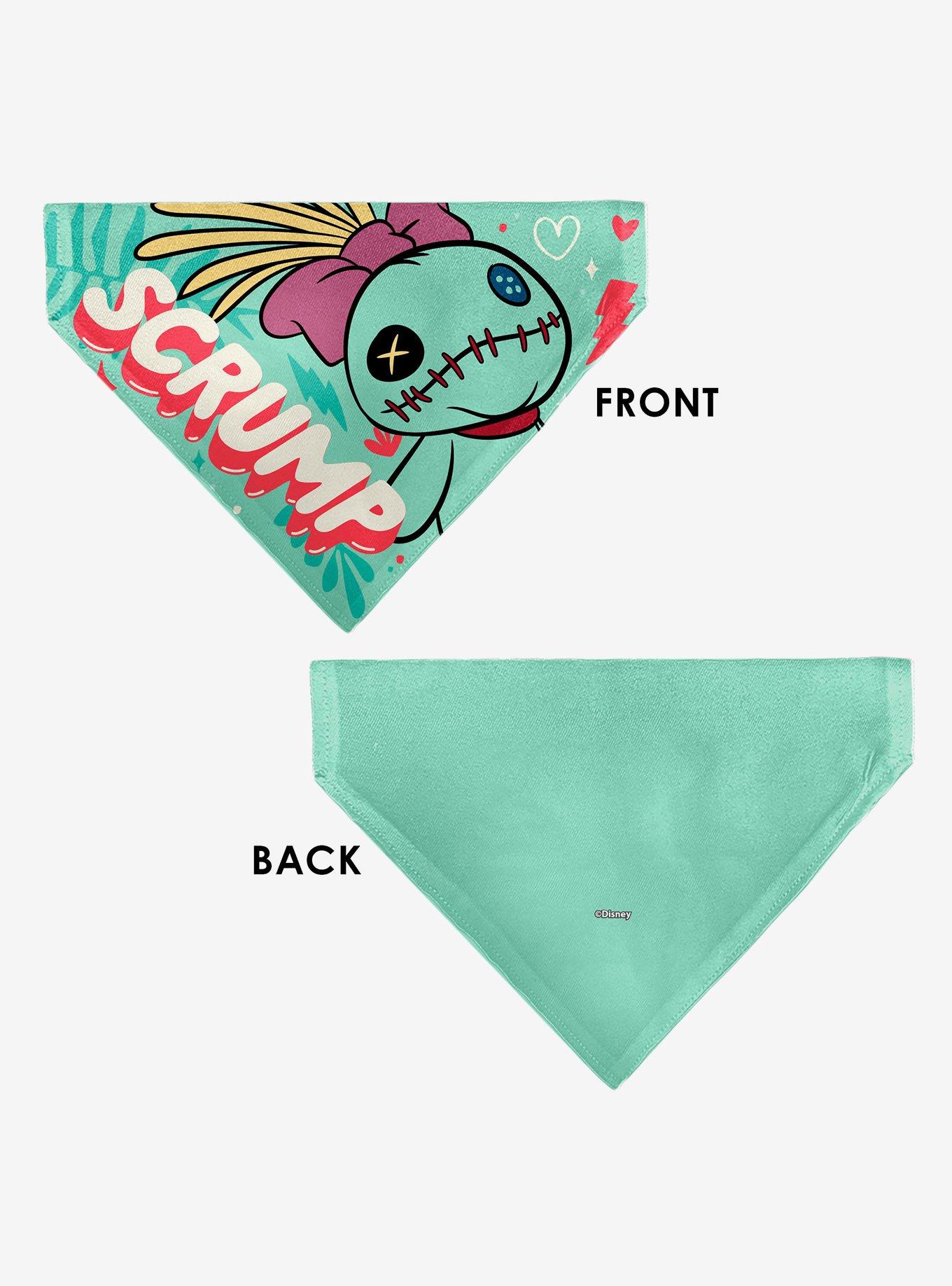Disney Lilo and Stitch Scrump Text and Pose Slip On Collar Pet Bandana - Bandana Only, , alternate