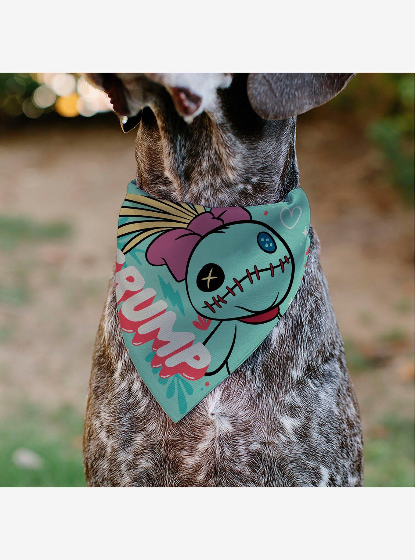 Disney Lilo and Stitch Scrump Text and Pose Slip On Collar Pet Bandana - Bandana Only, , alternate