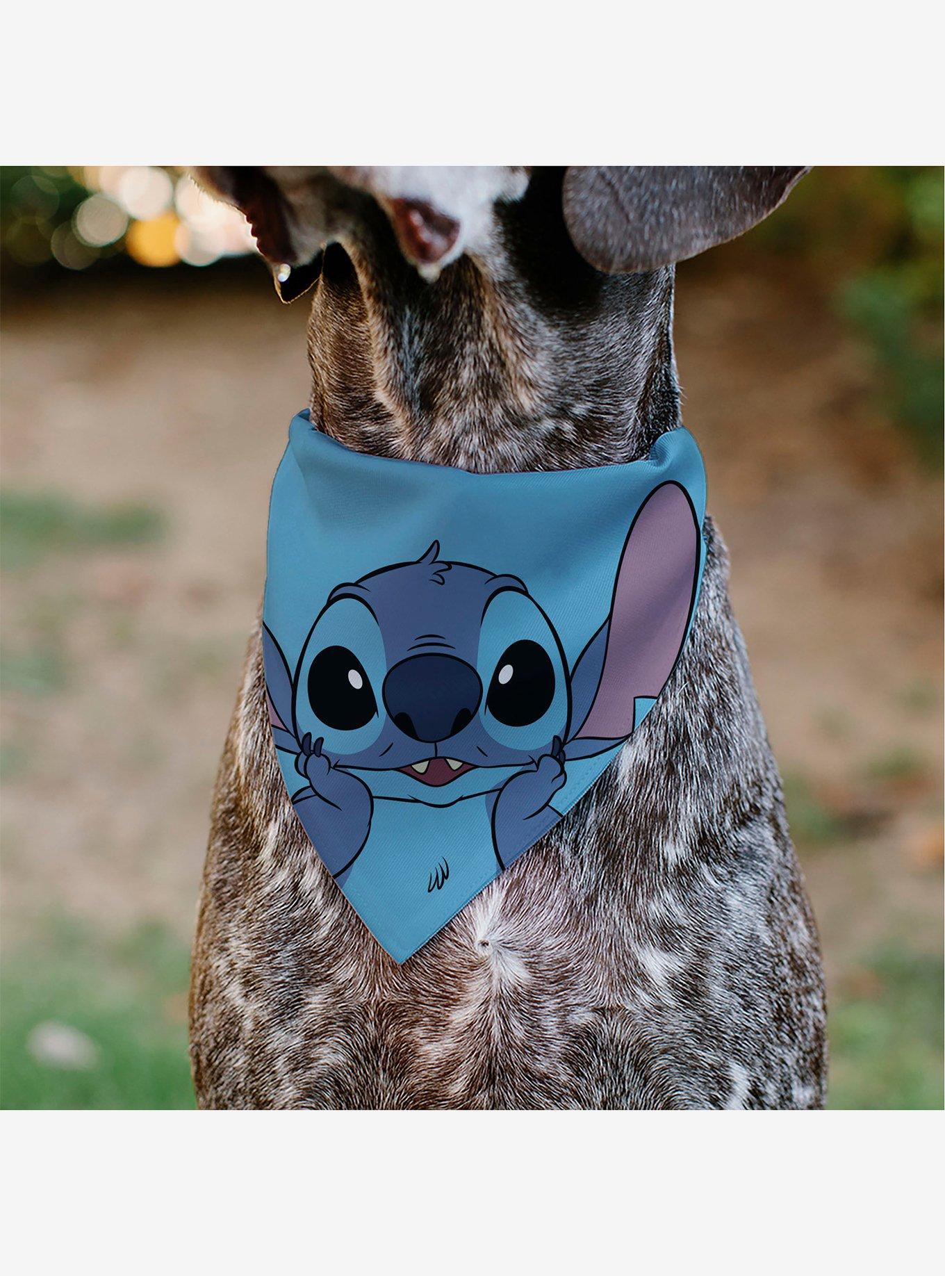 Disney Stitch Grinning Pose Blue Slip On Collar Pet Bandana - Bandana Only, , alternate