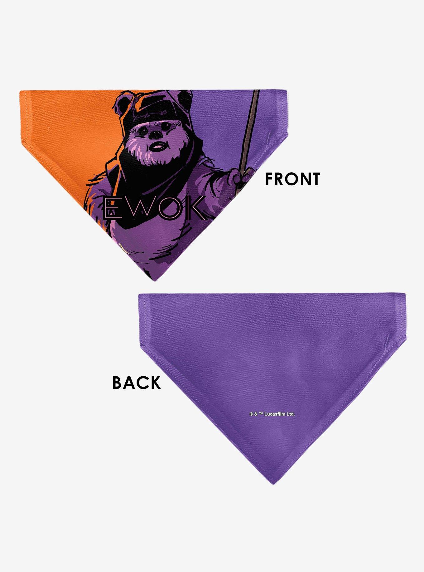 Star Wars Ewok Text and Wicket Pop Art Slip On Collar Pet Bandana - Bandana Only, , alternate