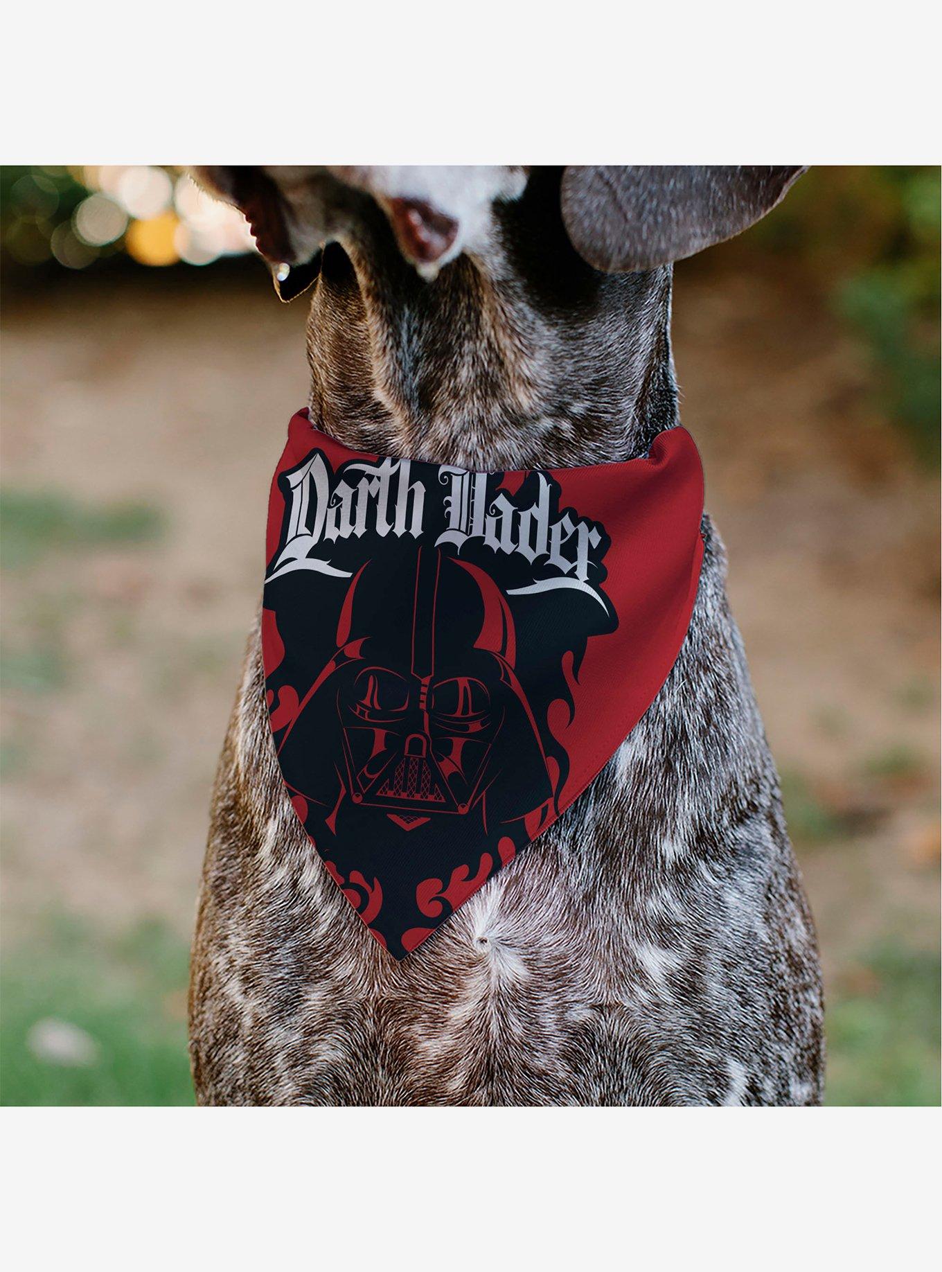 Star Wars Darth Vader Face and Text Flame Slip On Collar Pet Bandana - Bandana Only, , alternate