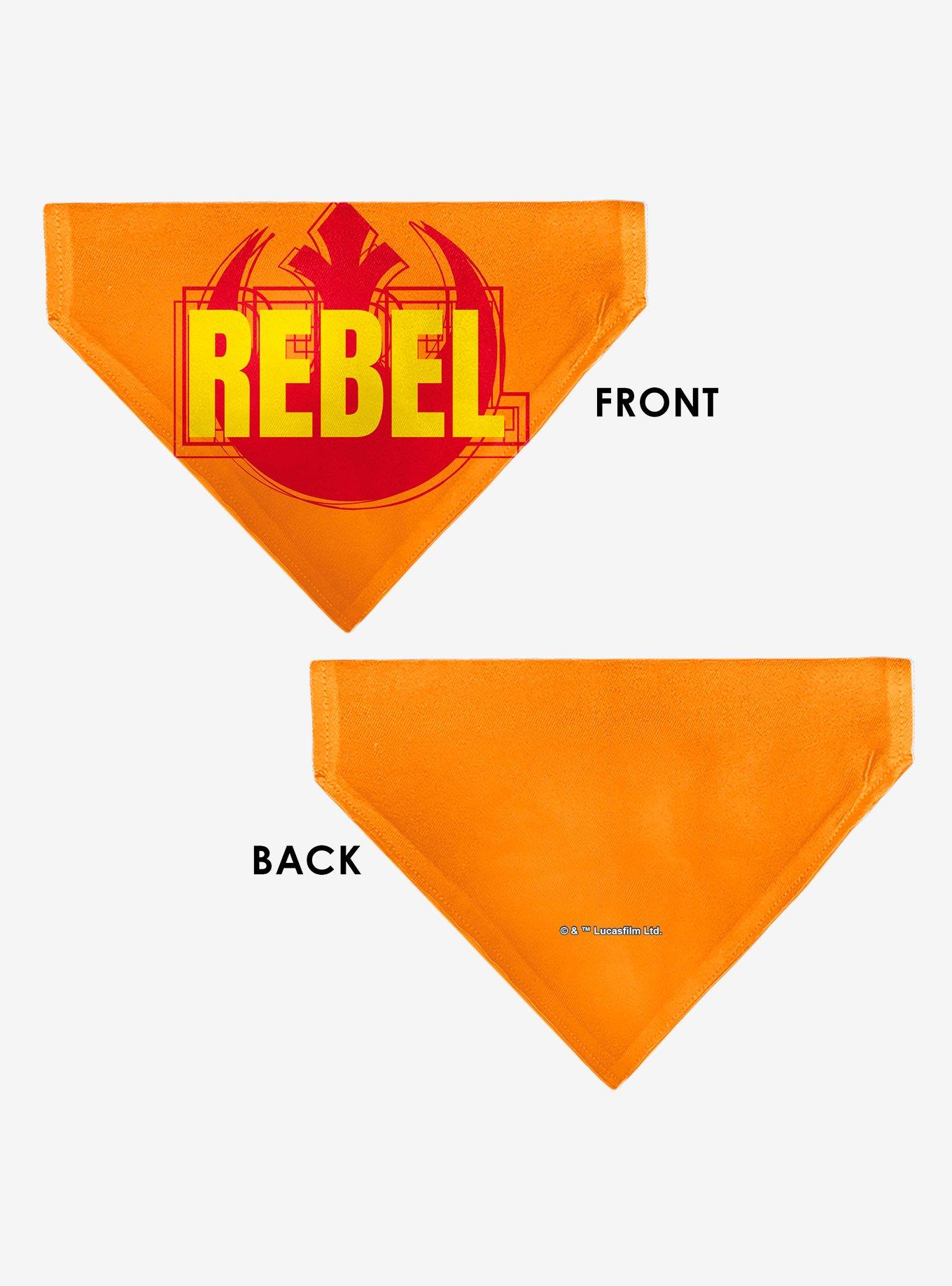 Star Wars Text and Rebel Alliance Insignia Slip On Collar Pet Bandana - Bandana Only