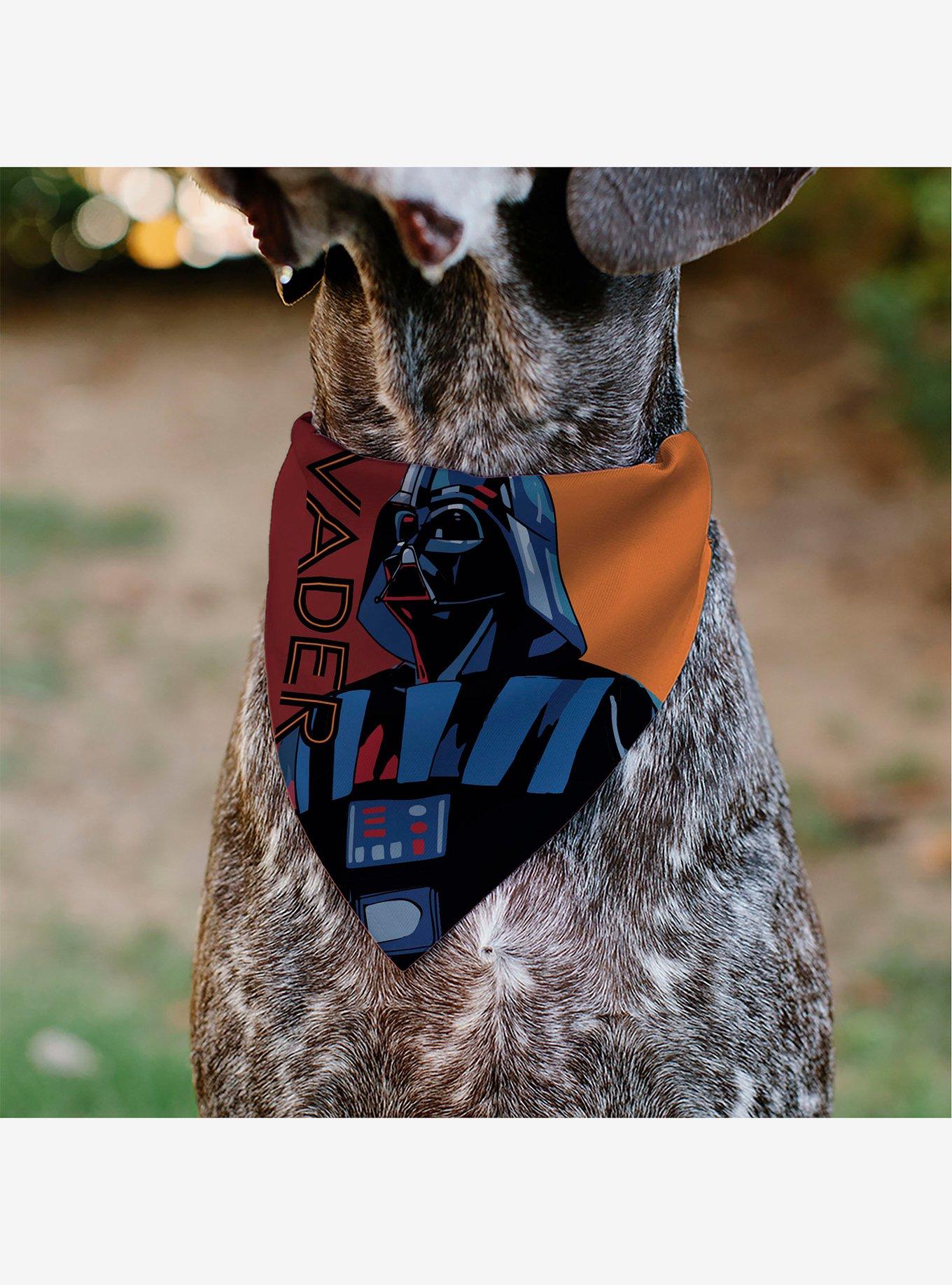 Star Wars Vader Text and Pop Art Pose Slip On Collar Pet Bandana - Bandana Only, , alternate