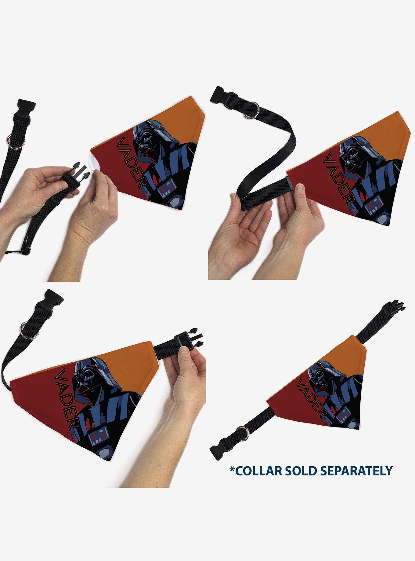 Star Wars Vader Text and Pop Art Pose Slip On Collar Pet Bandana - Bandana Only