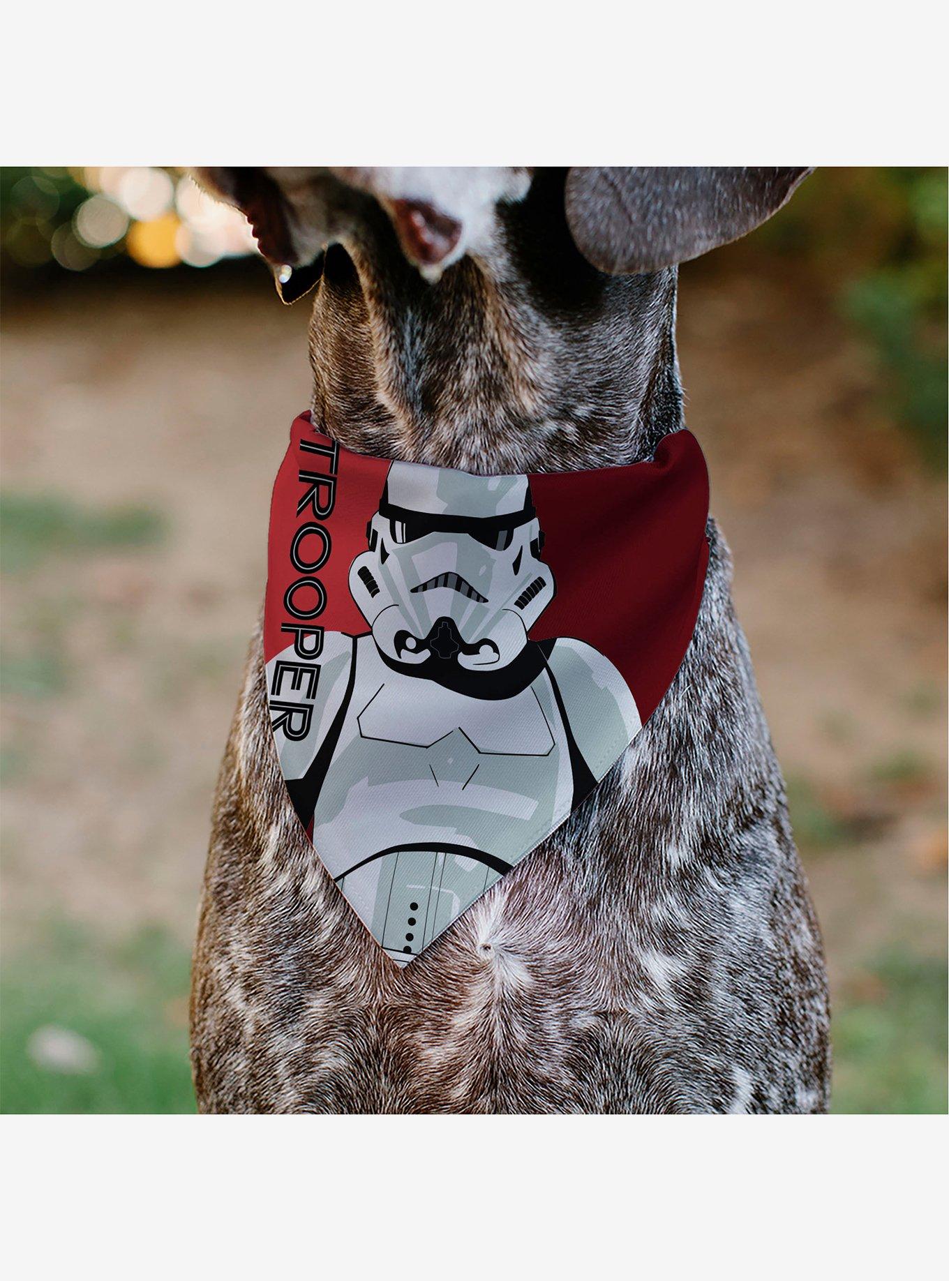 Star Wars Trooper Text and Stormtrooper Pop Art Slip On Collar Pet Bandana - Bandana Only