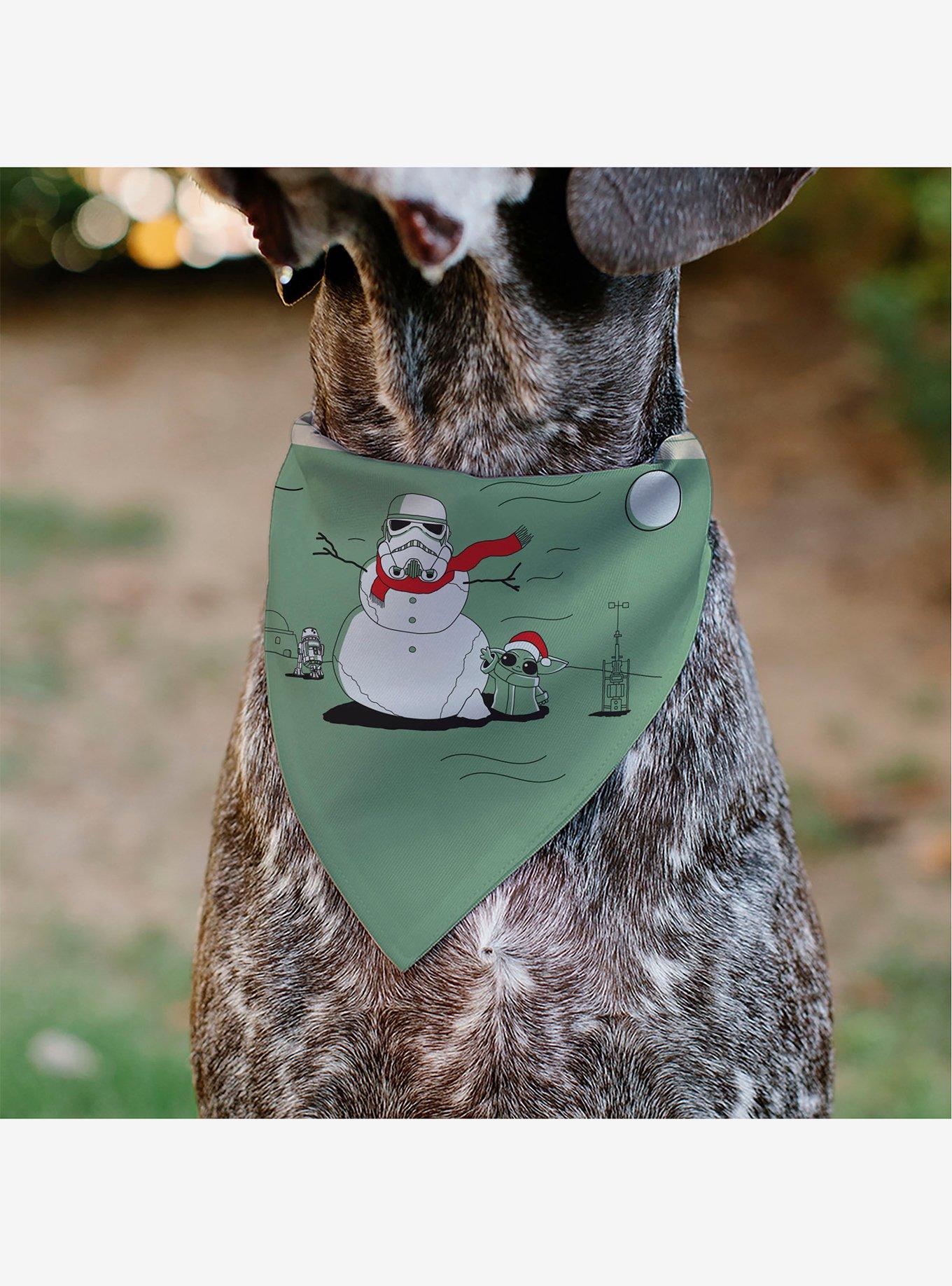 Star Wars Holiday Grogu Baby Yoga Santa Claus Scenes Slip On Collar Pet Bandana - Bandana Only, , alternate