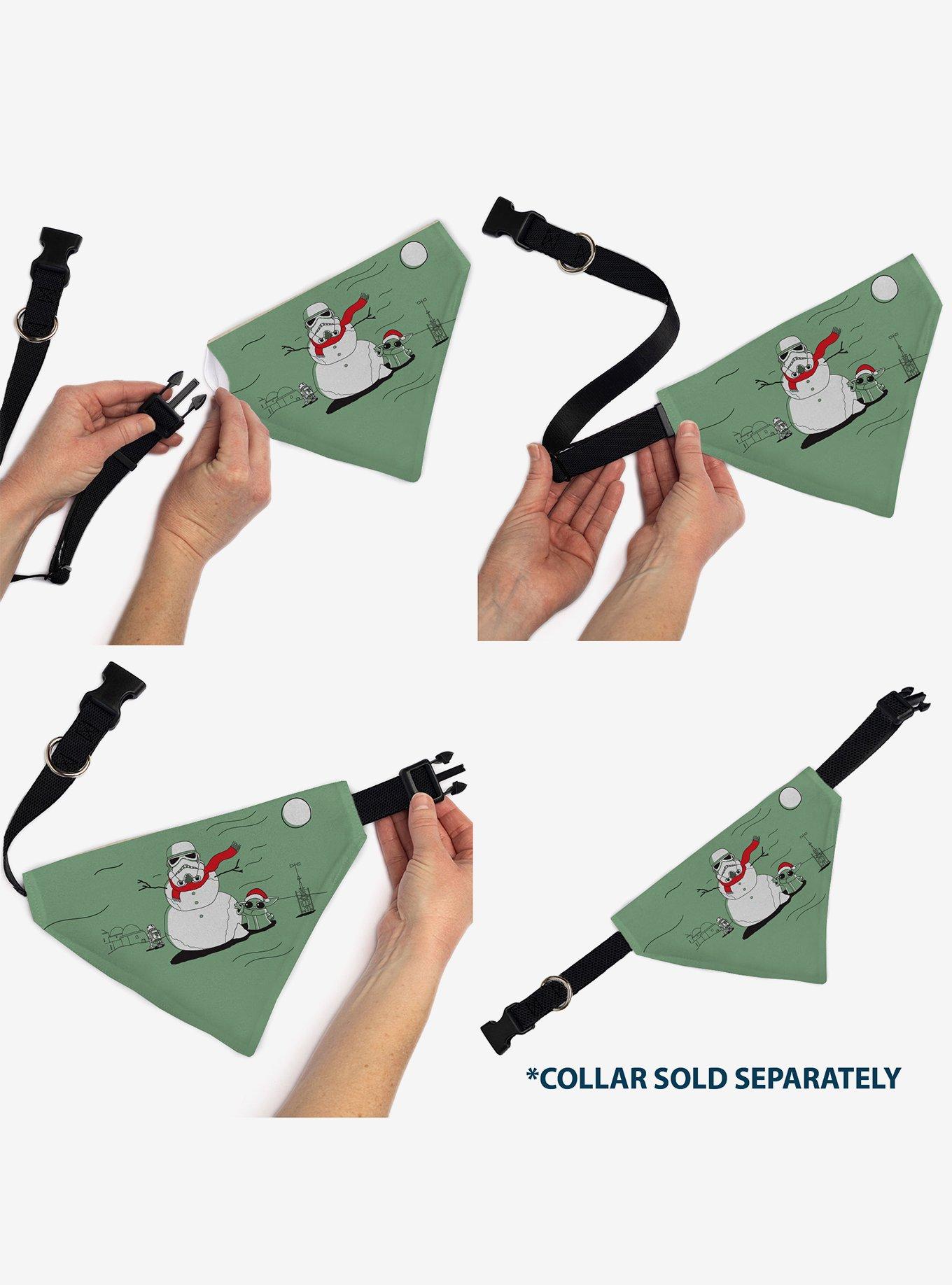 Star Wars Holiday Grogu Baby Yoga Santa Claus Scenes Slip On Collar Pet Bandana - Bandana Only, , alternate