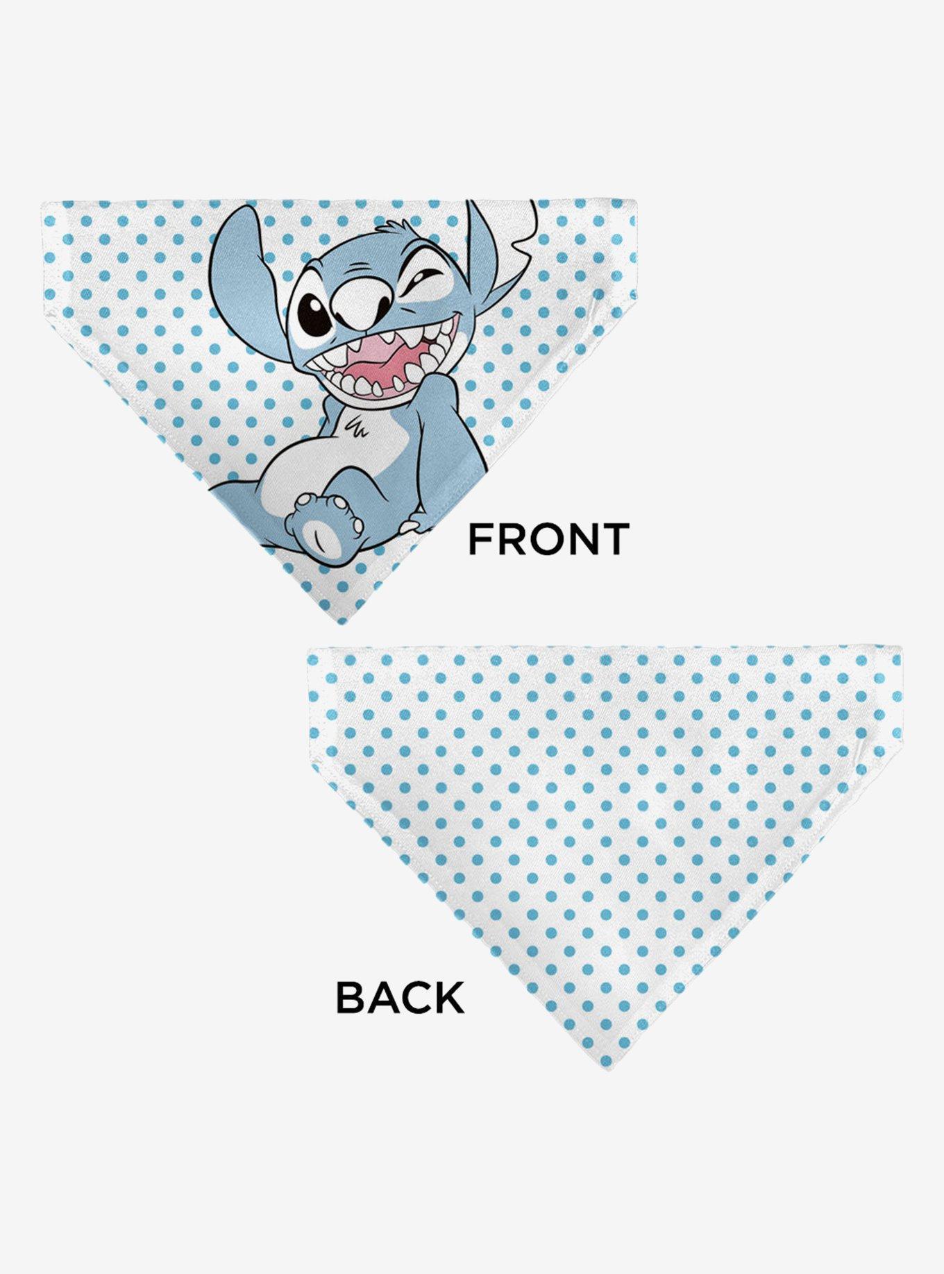 Disney Lilo and Stitch Stitch Winking Pose and Polka Dots Slip On Collar Pet Bandana - Bandana Only, , alternate