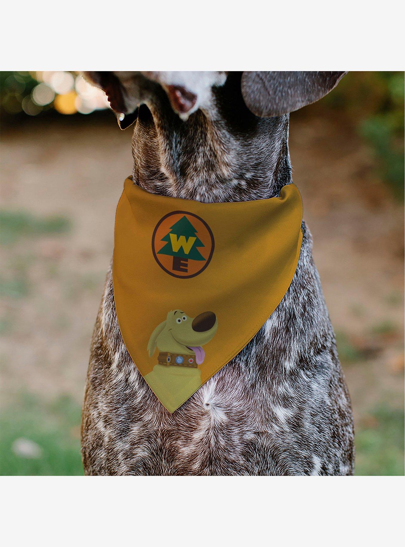 Disney Up Dug Pose and Wilderness Explorer Badge Slip On Collar Pet Bandana - Bandana Only