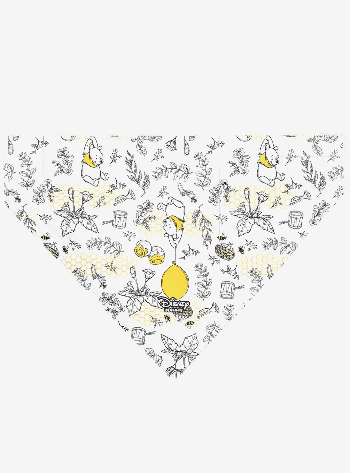Disney Winnie the Pooh Balloon Pose and Foliage Collage Slip On Collar Pet Bandana - Bandana Only, , hi-res