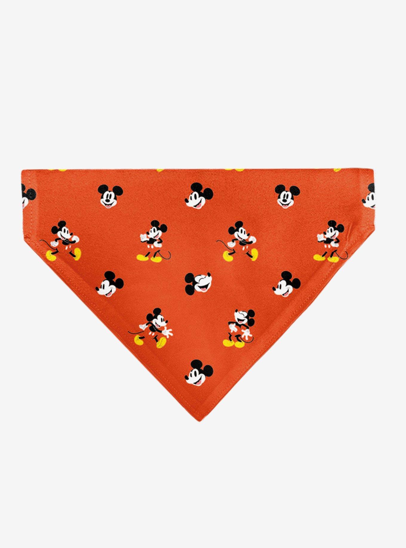 Disney Mickey Mouse Poses and Expressions Scattered Slip On Collar Pet Bandana - Bandana Only